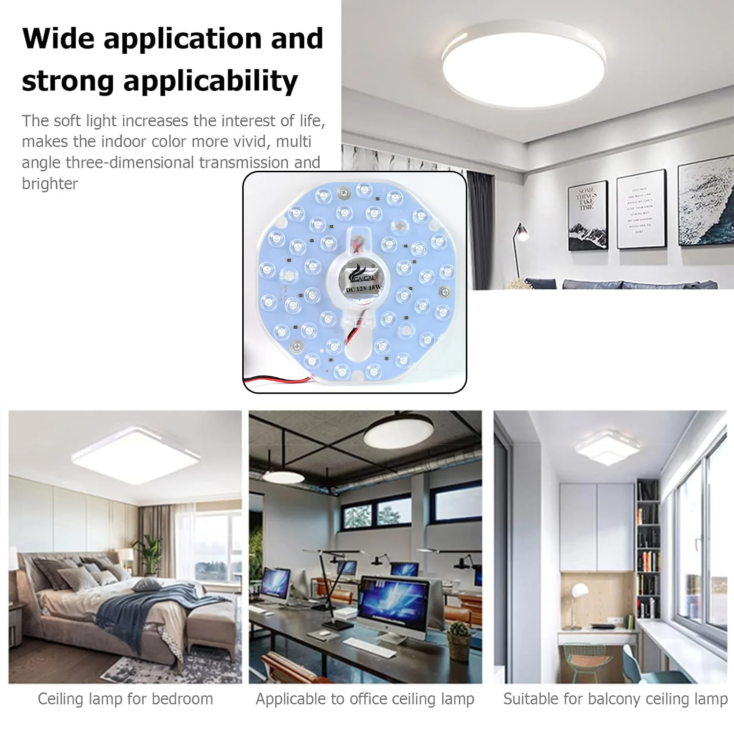 High Brightness 12V 18W Round LED Light Module with Clip Wires - Image 6