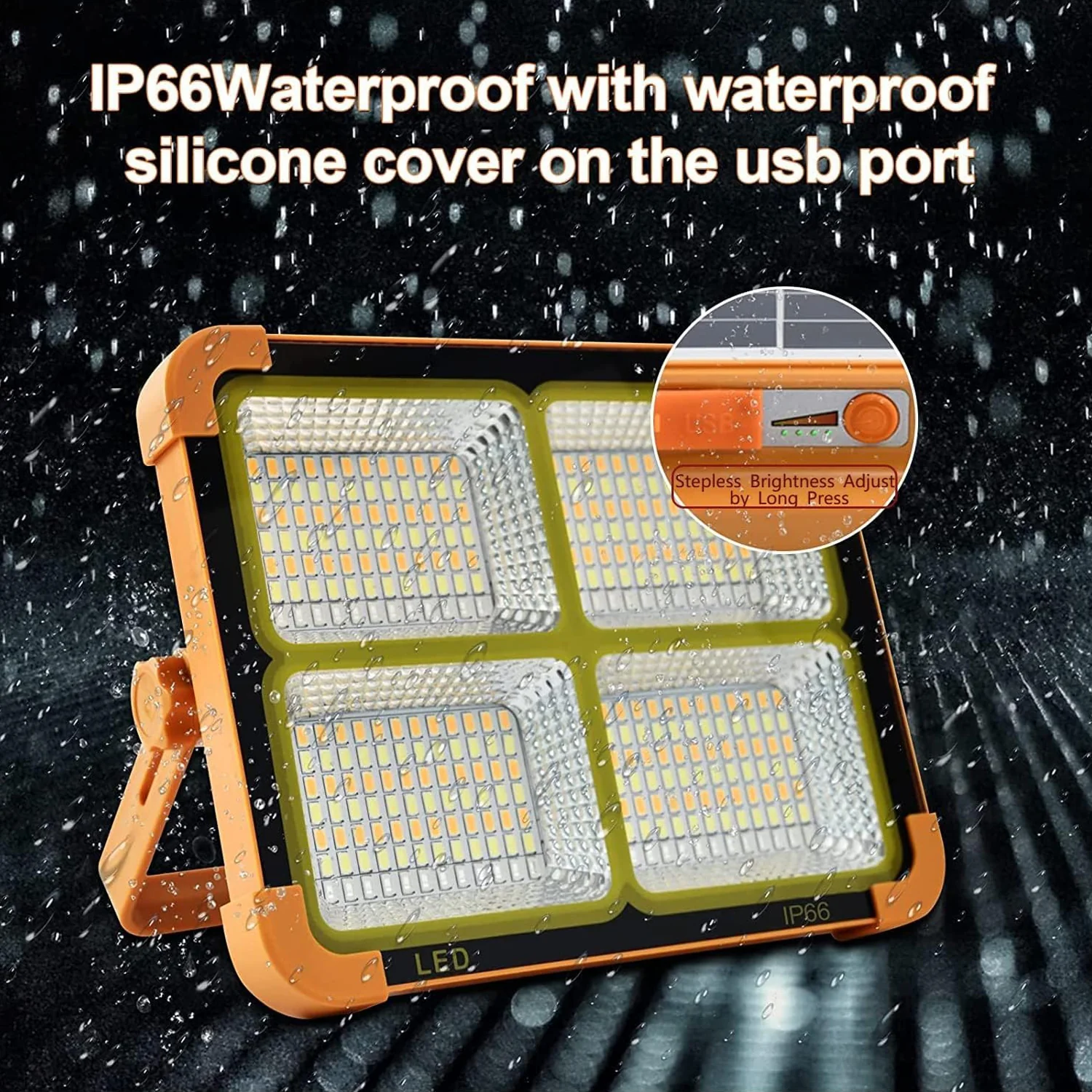 High-Brightness Solar LED Flood Light with Power Bank (1 Pc) - Image 4