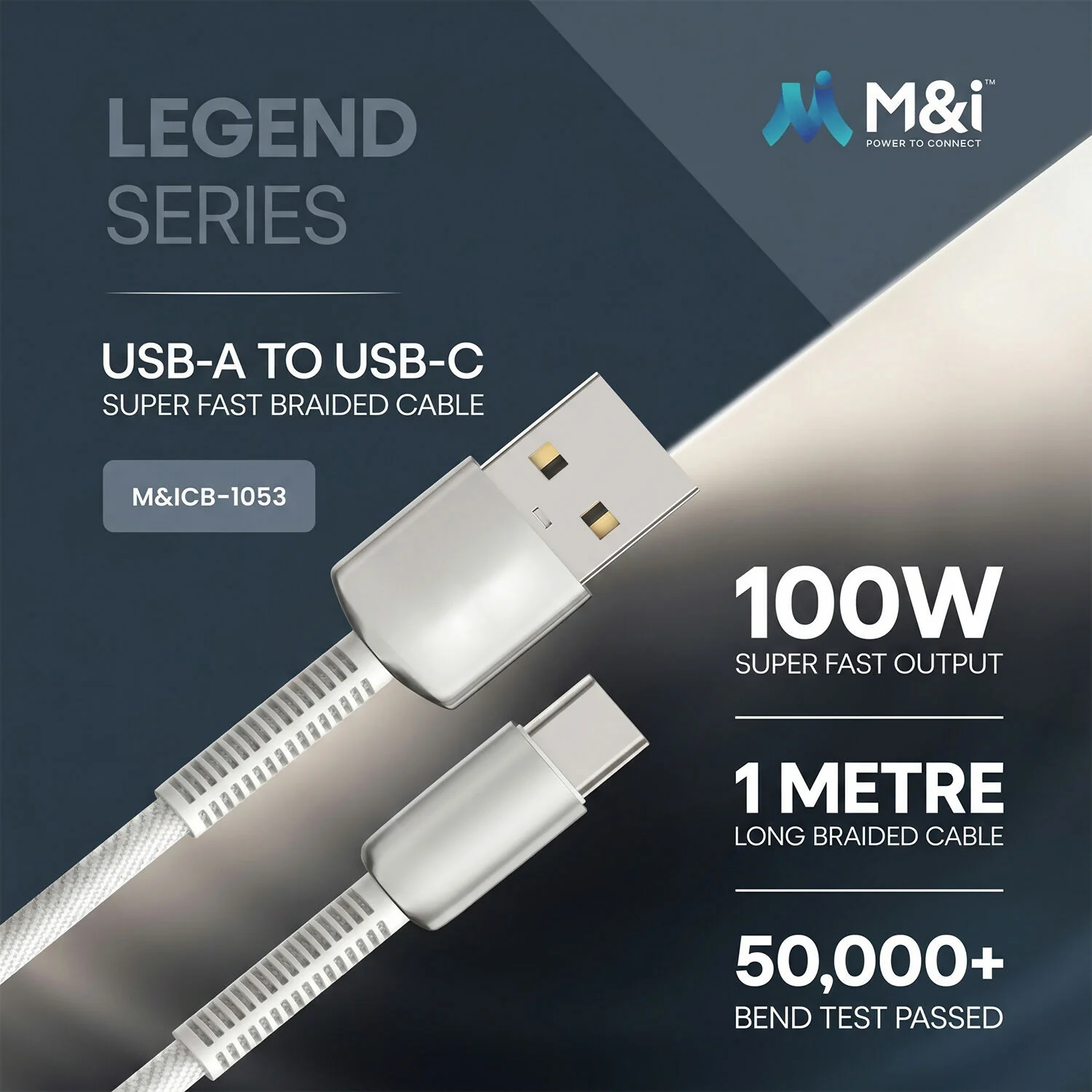 High Power 100W USB A to Type C Super Fast Charging Cable (1 Pc, 1 Mtr) - Image 3
