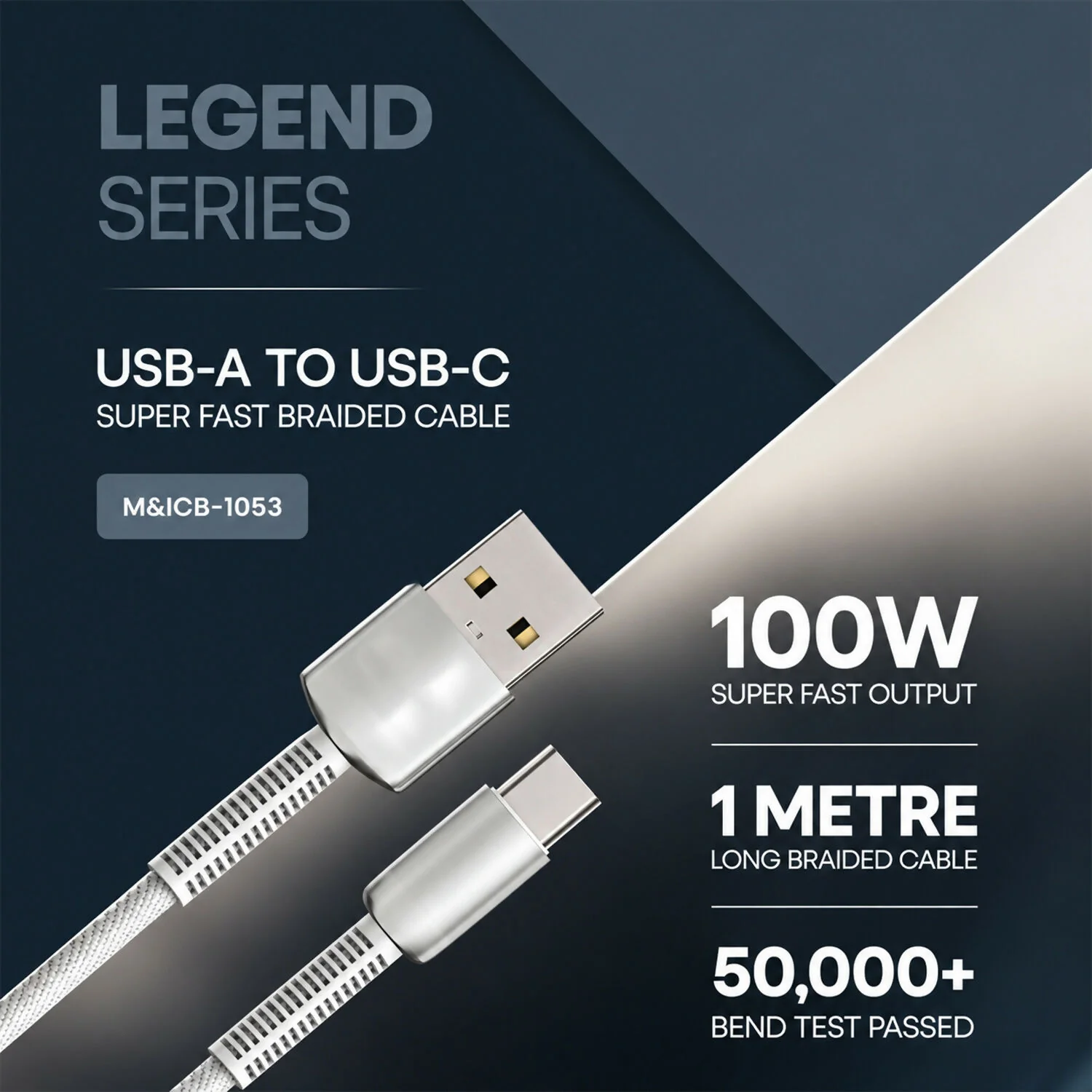 High Power 100W USB A to Type C Super Fast Charging Cable (1 Pc, 1 Mtr) - Image 6
