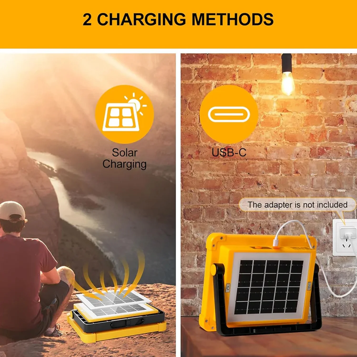 High Power Solar LED Flood Light (1 Pc, 2400mAh) - Image 3