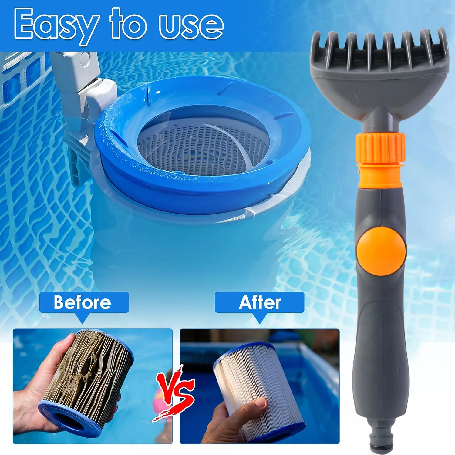 High-Pressure Pool Filter Cartridge Cleaner Nozzle (1 Pc) - Image 4