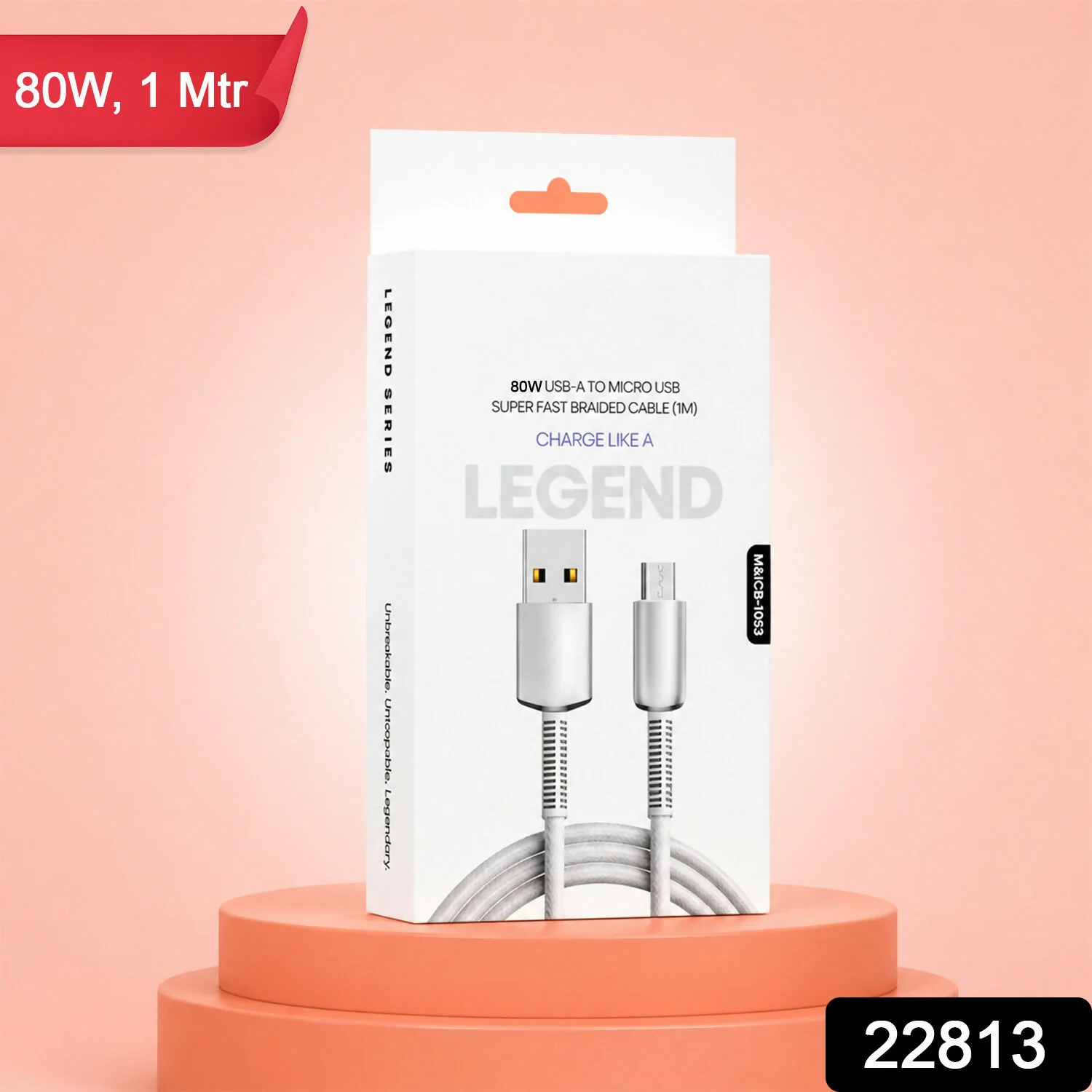 High Speed 80W USB A to Micro USB Super Fast Charging Cable (1 Pc, 1 Mtr) - Image 2