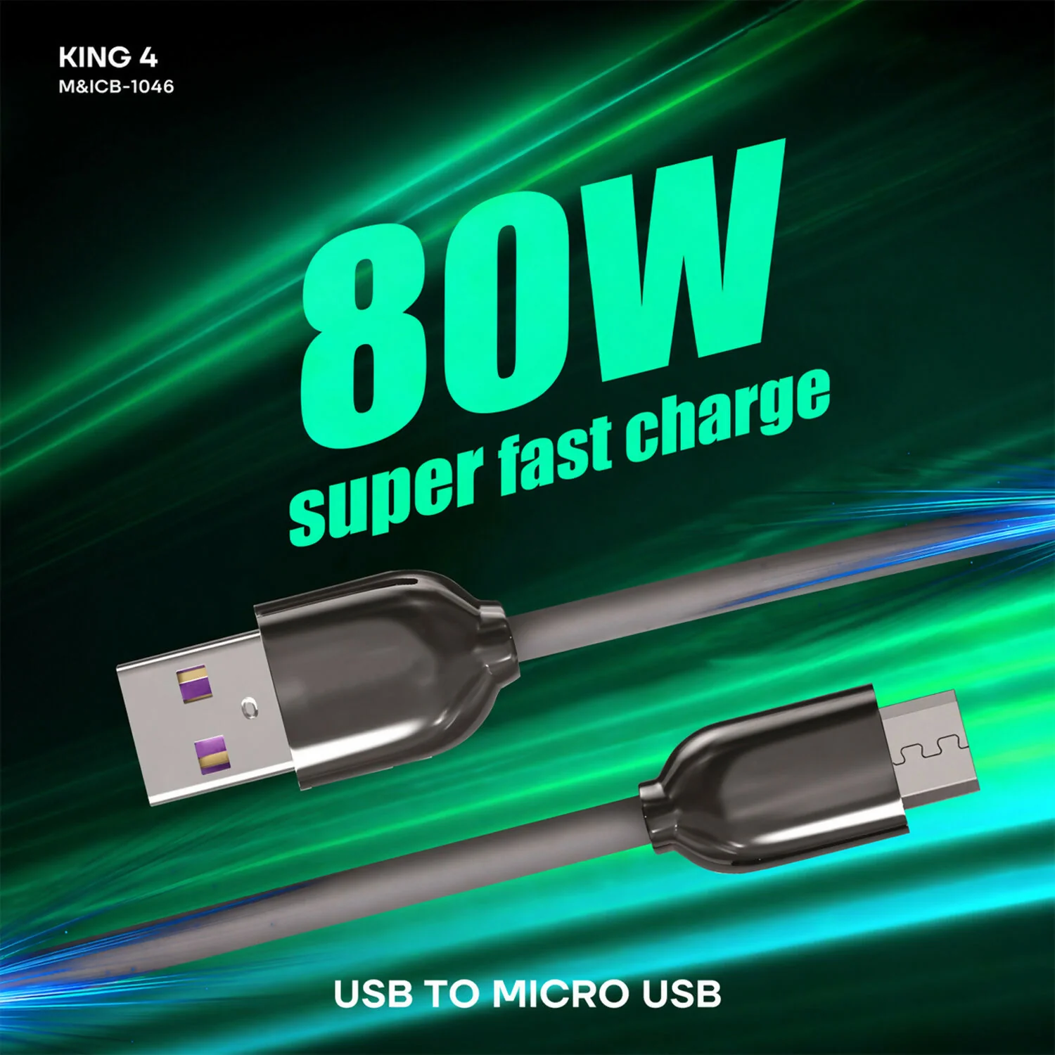 High Speed 80W USB to Micro USB Super Fast Charging Cable (1 Pc, 1 Mtr) - Image 3