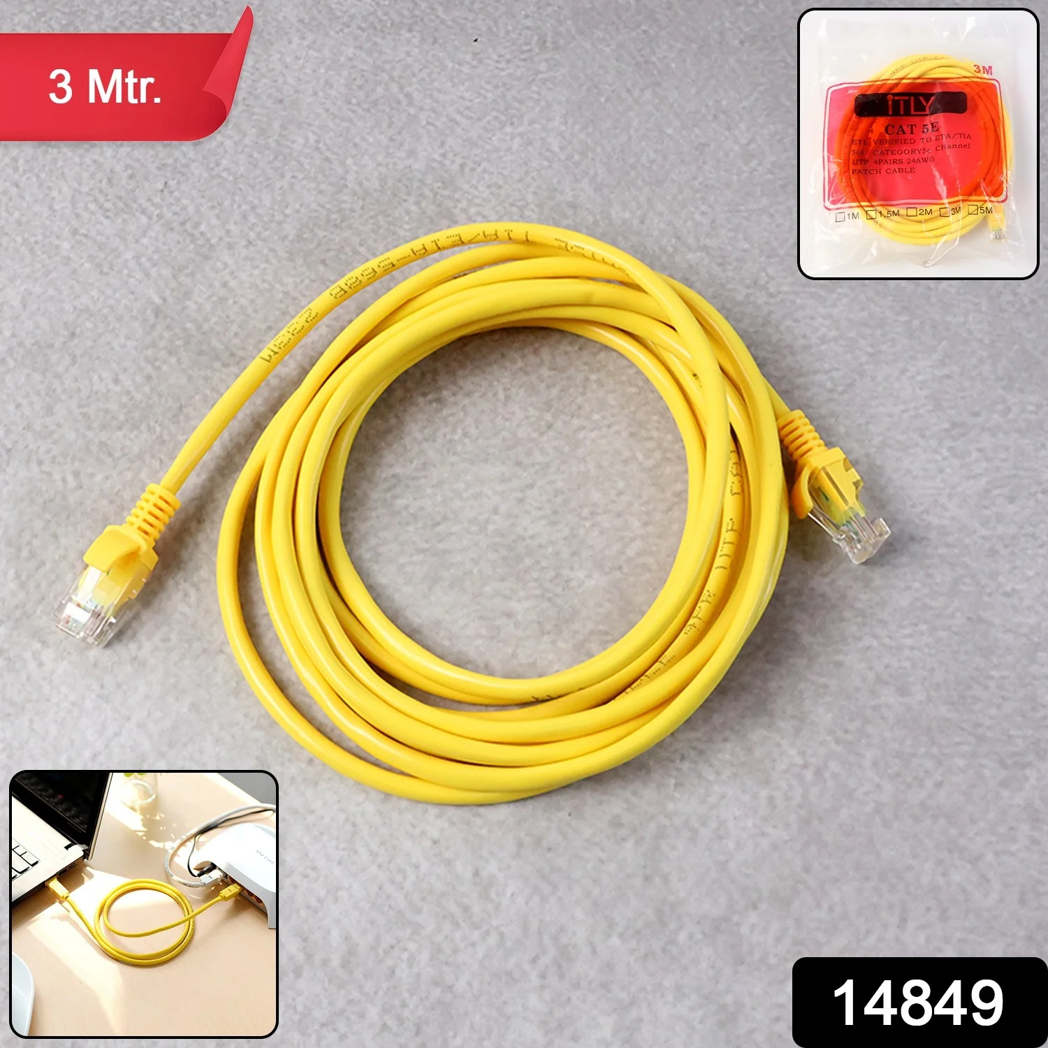 High-Speed CAT 5E Ethernet LAN Network Cable (3 Meter) - Image 2