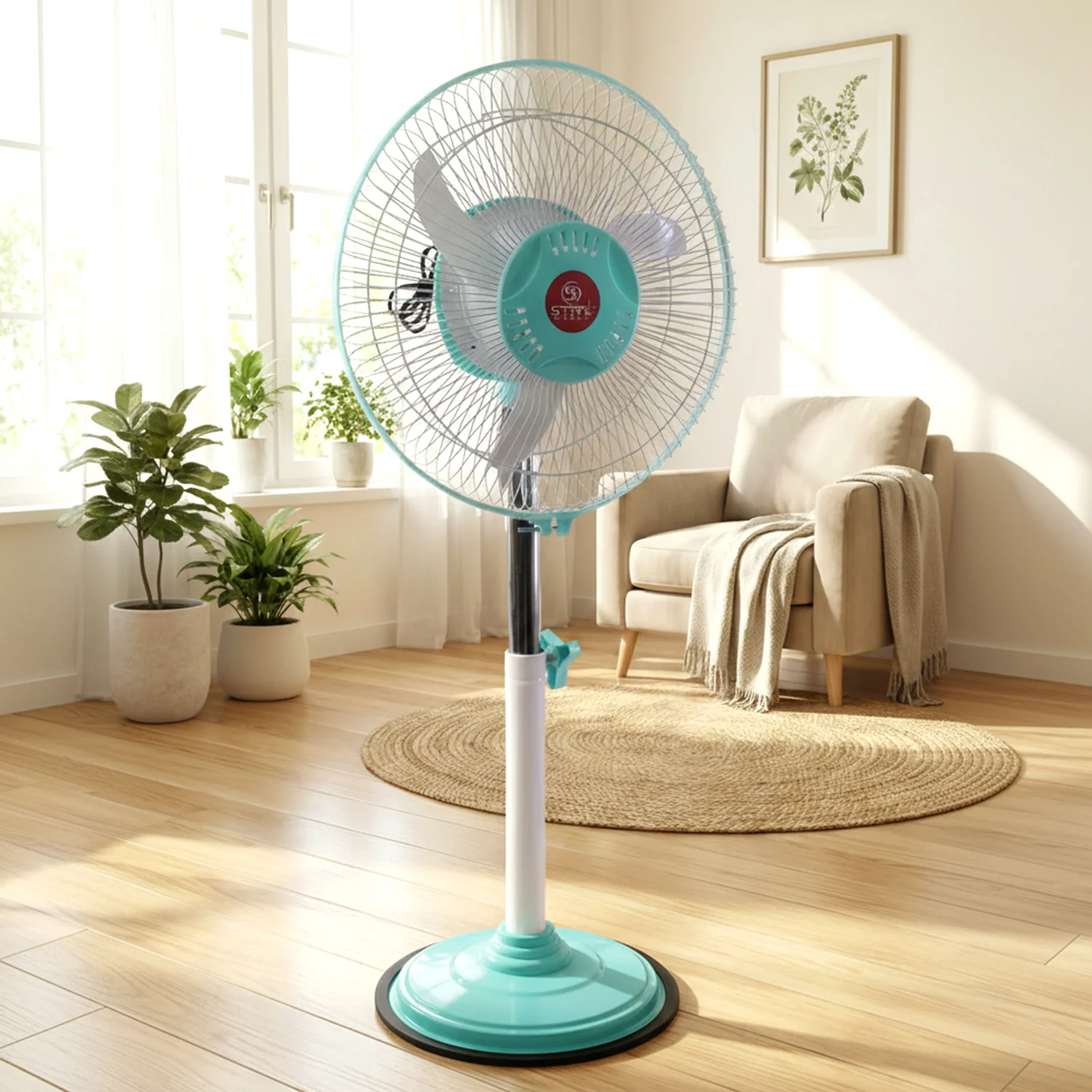 12V DC Hybrid Pedestal Table Fan (Adapter Not Include) - Image 6