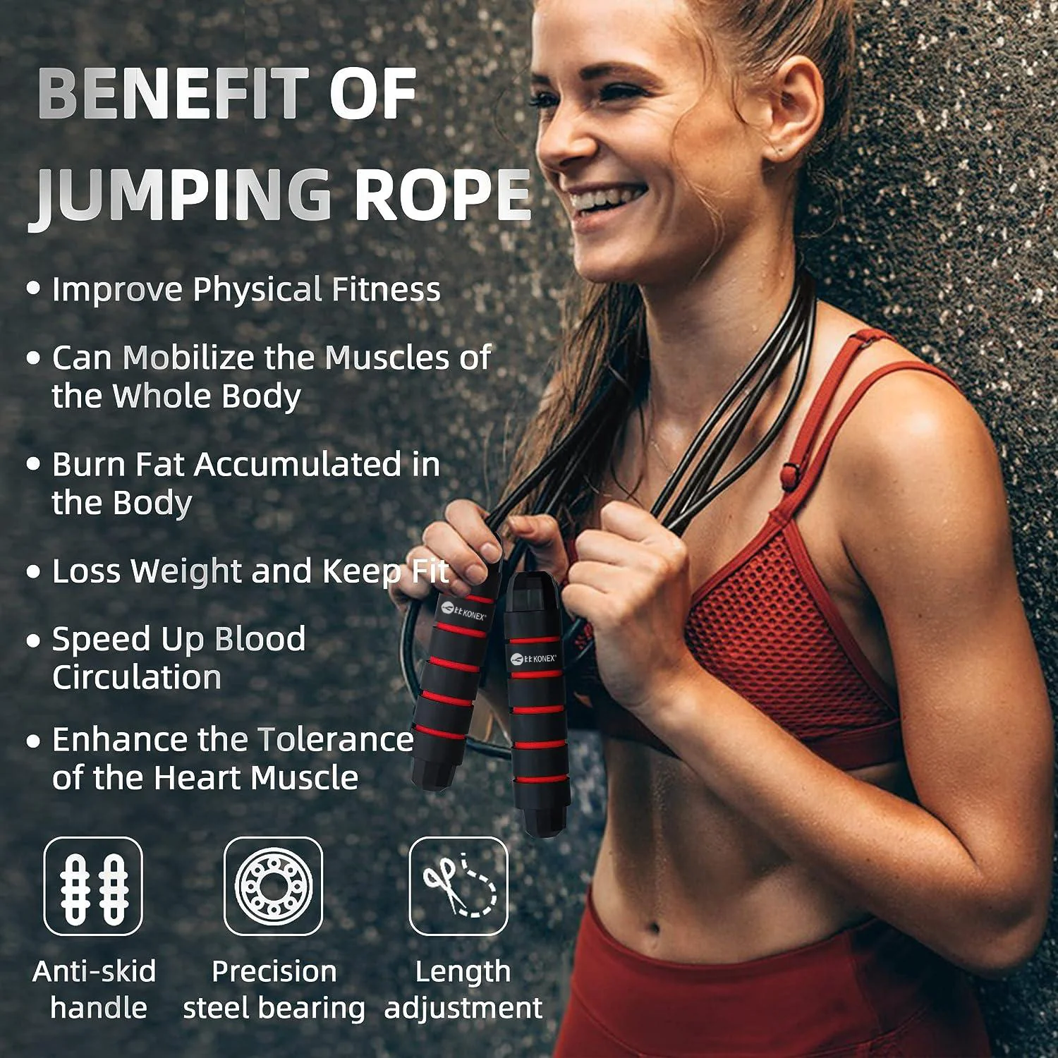 High-Speed Skipping Rope with Foam Padded Handles (1 Pc) - Image 12
