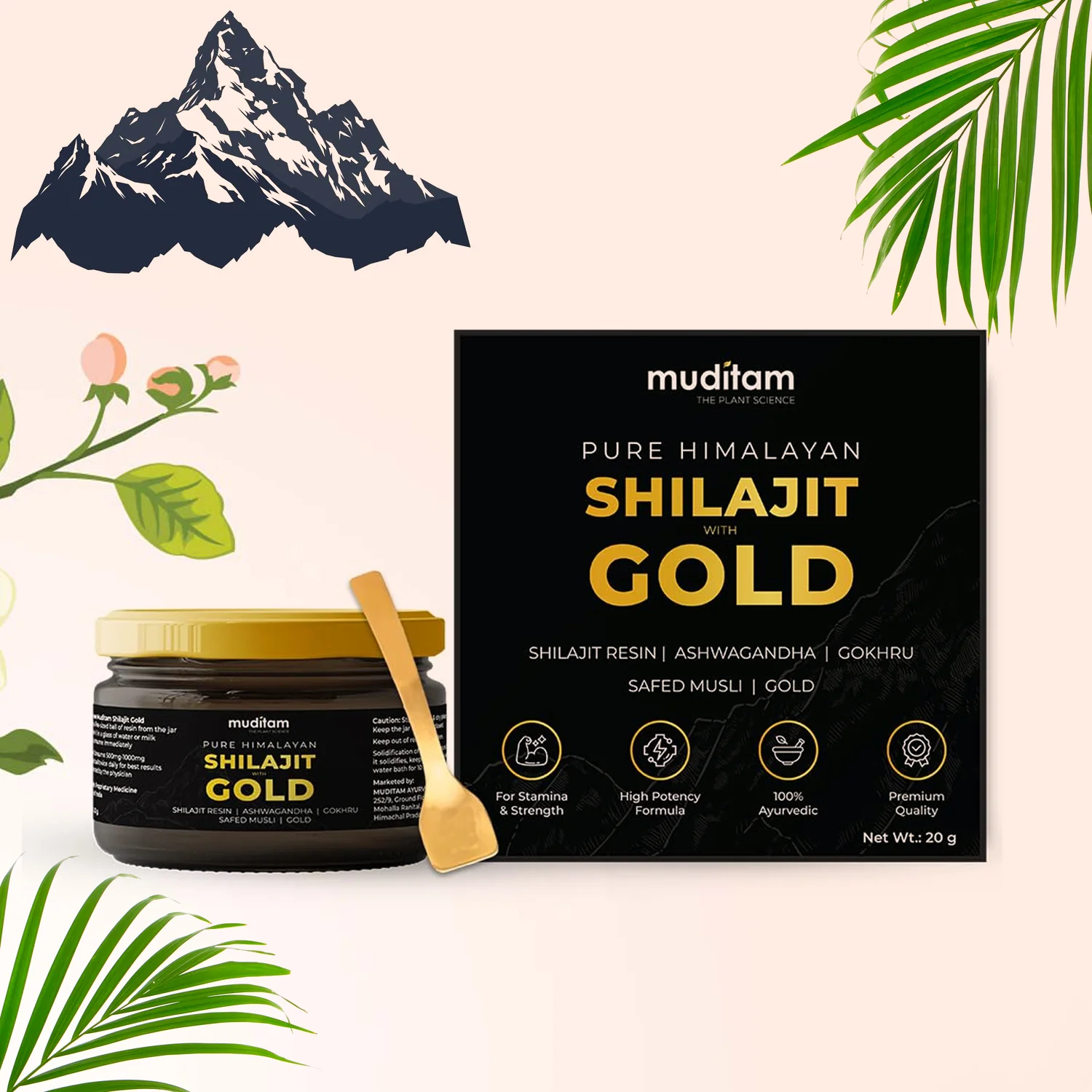 Himalayan Shilajit Gold Resin – 20g | Helps improve Stamina | Contains Gold - Image 3