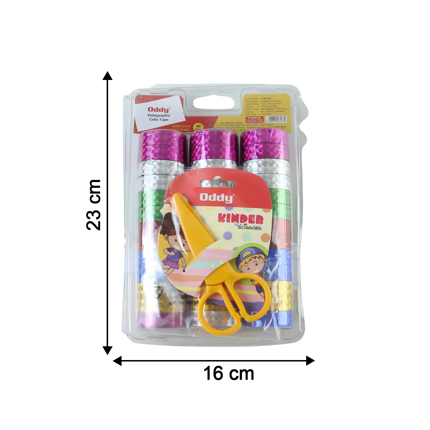 Holographic Decorative Tape Set with Scissors (1 Set, 39 Roll) - Image 6
