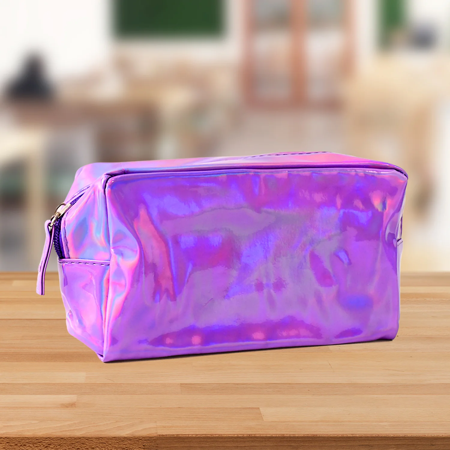 Holographic Shiny Waterproof Travel Cosmetic Pouch (1 Pc) - Image 3