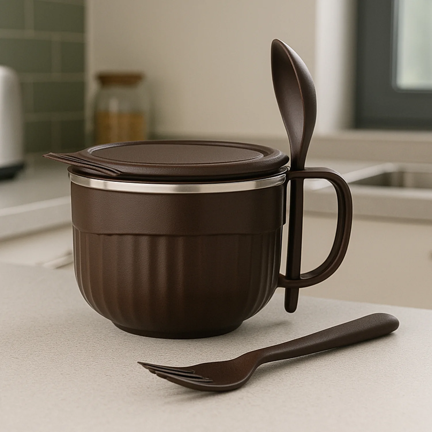 Home Chef Tangy Twist Insulated Lunch Bowl (Approx 650ML & 1 Pc) - Image 9