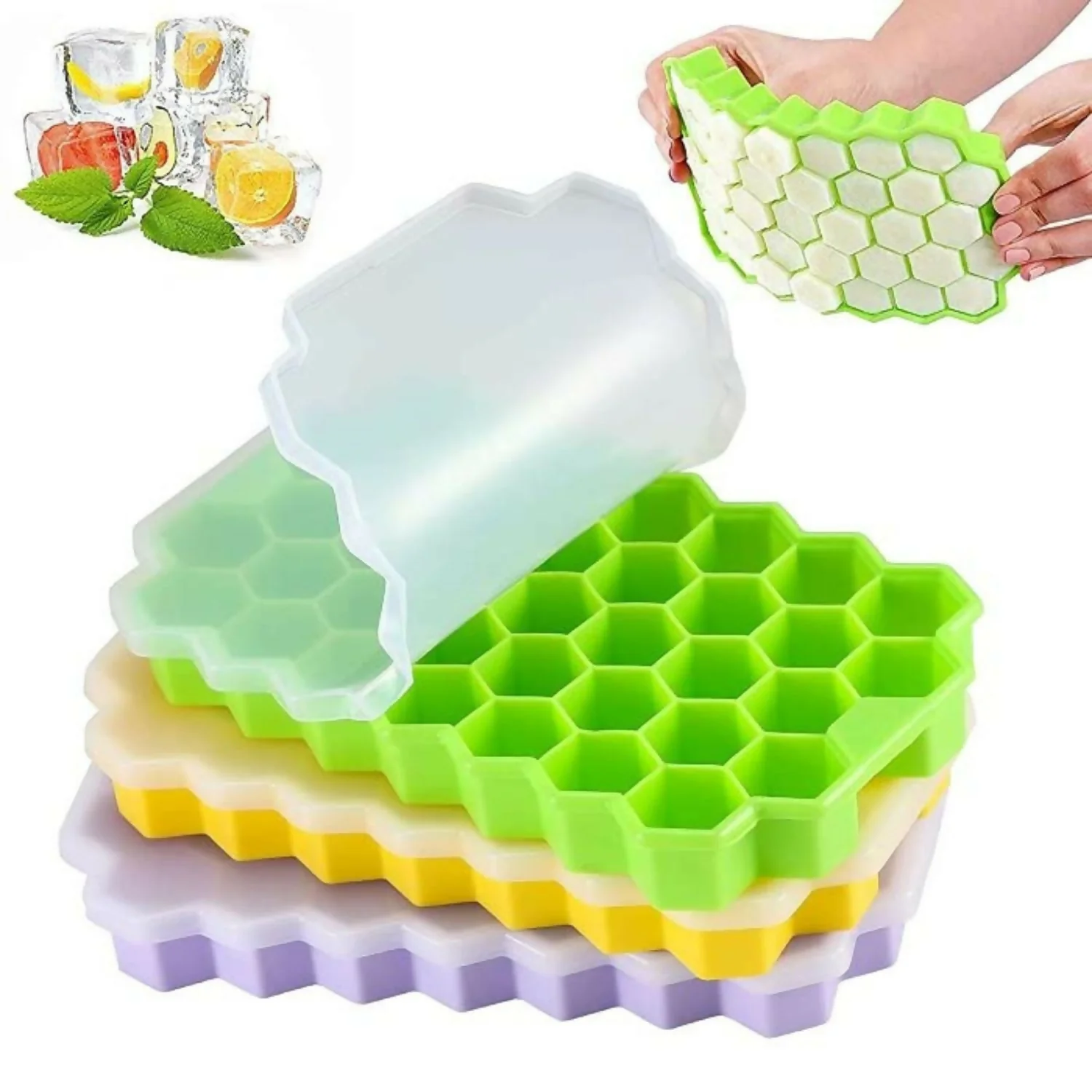 Honey Ice Tray with lid pack of 5 - Image 2