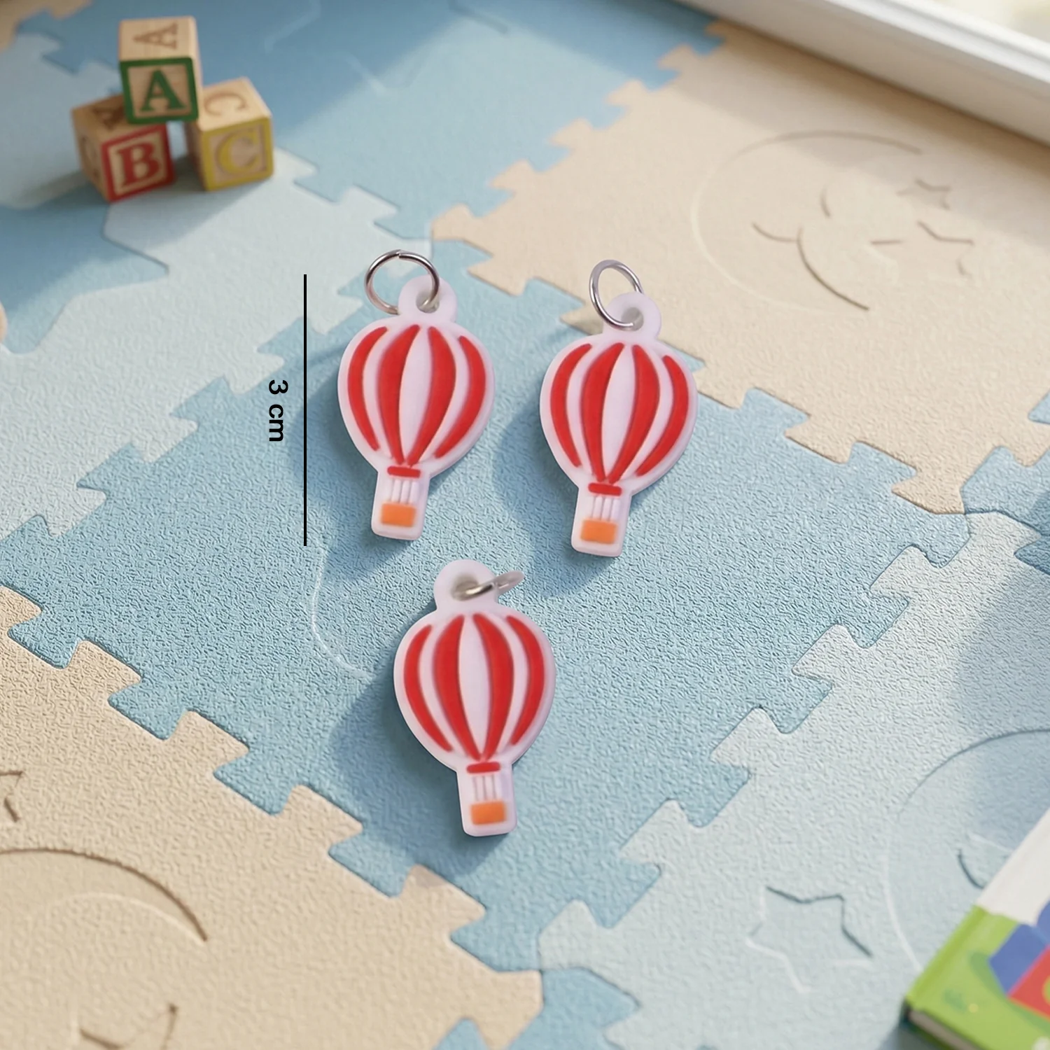 Hot Air Balloon Bag Charm Keychain Set (10 Pc) - Image 6