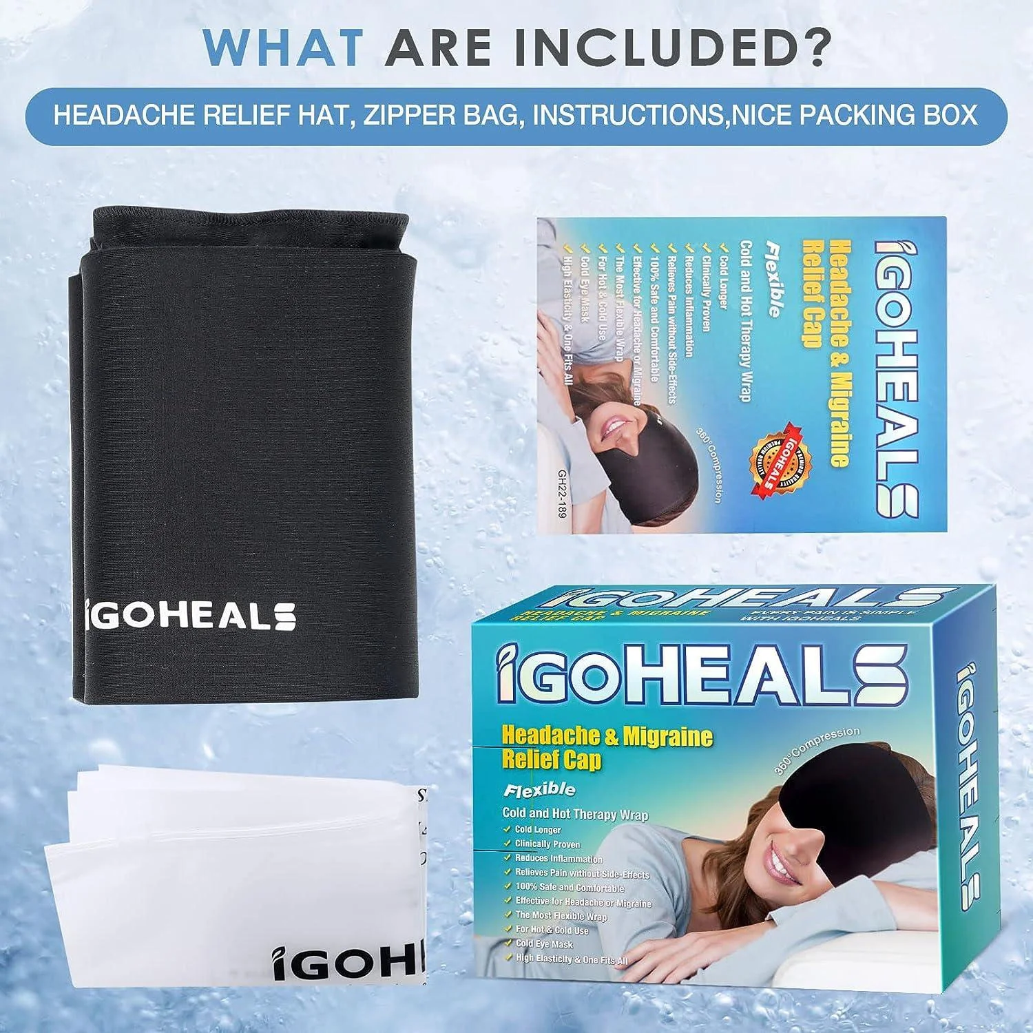 Hot & Cold Therapy Headache Relief Cap (1 Pc) - Image 5