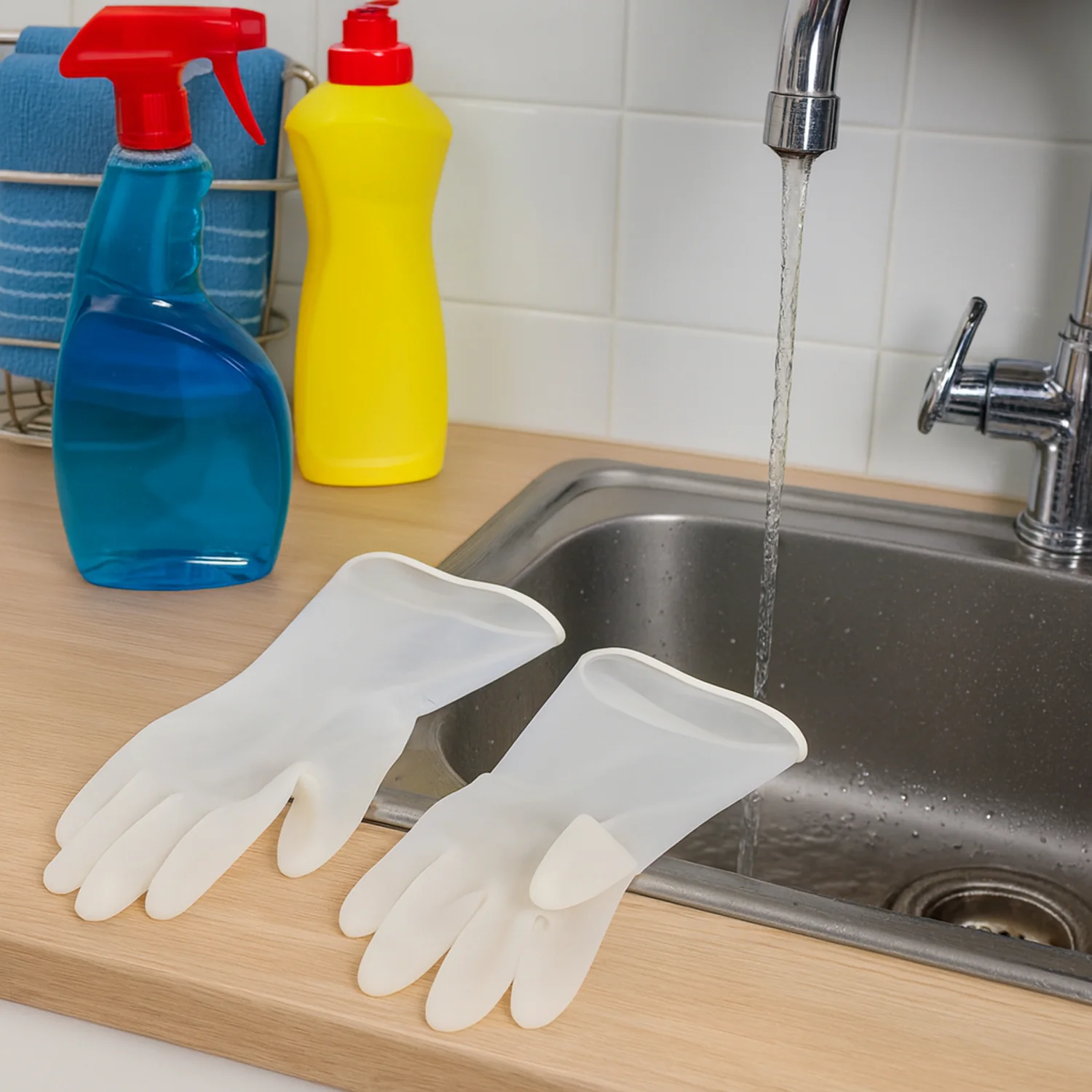 Kids Household Dishwashing / Cleaning Gloves - (2 Pc / Set) - Image 3