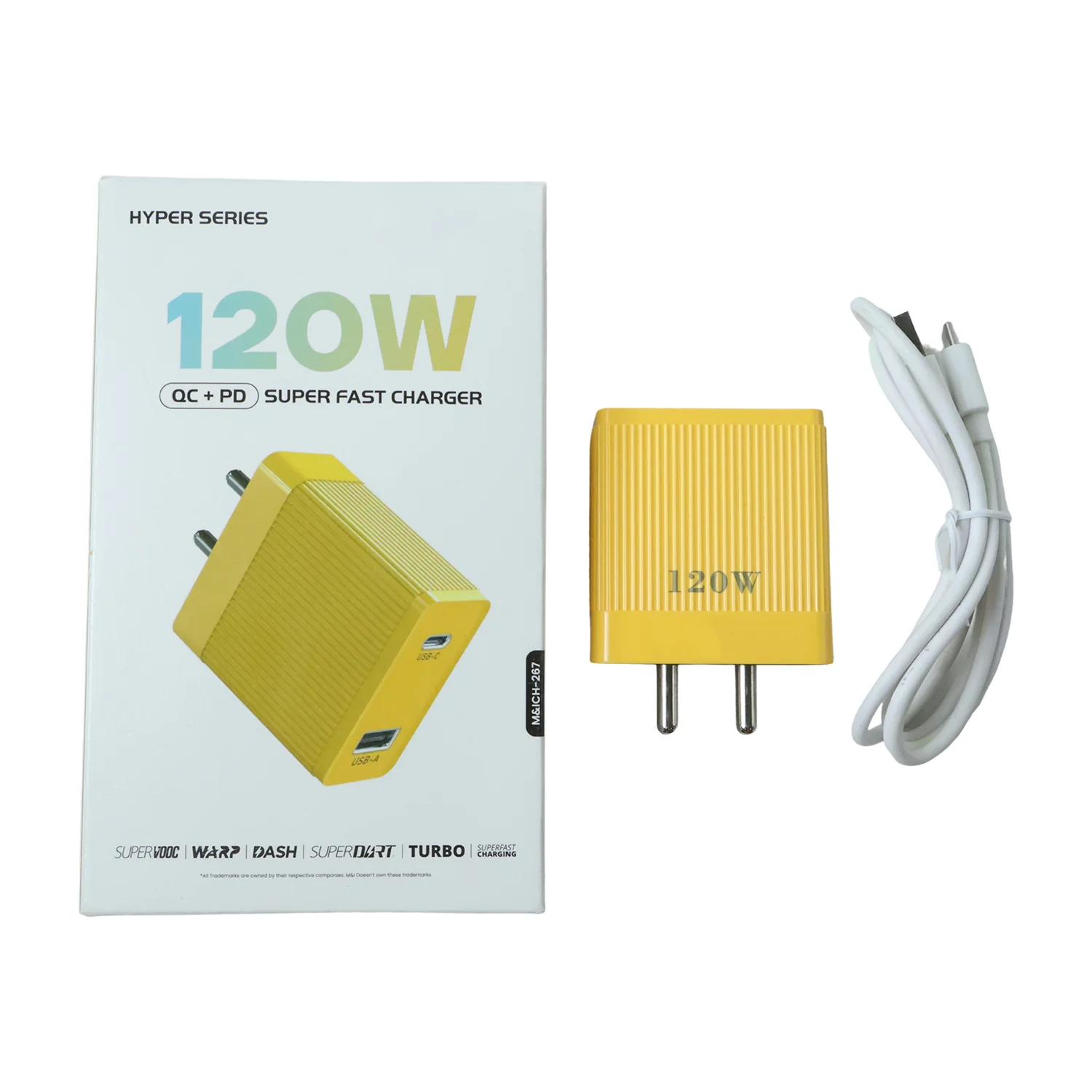 Hyper Series 120W Super Fast Charging Power Adapter with Type-C Cable - Image 4