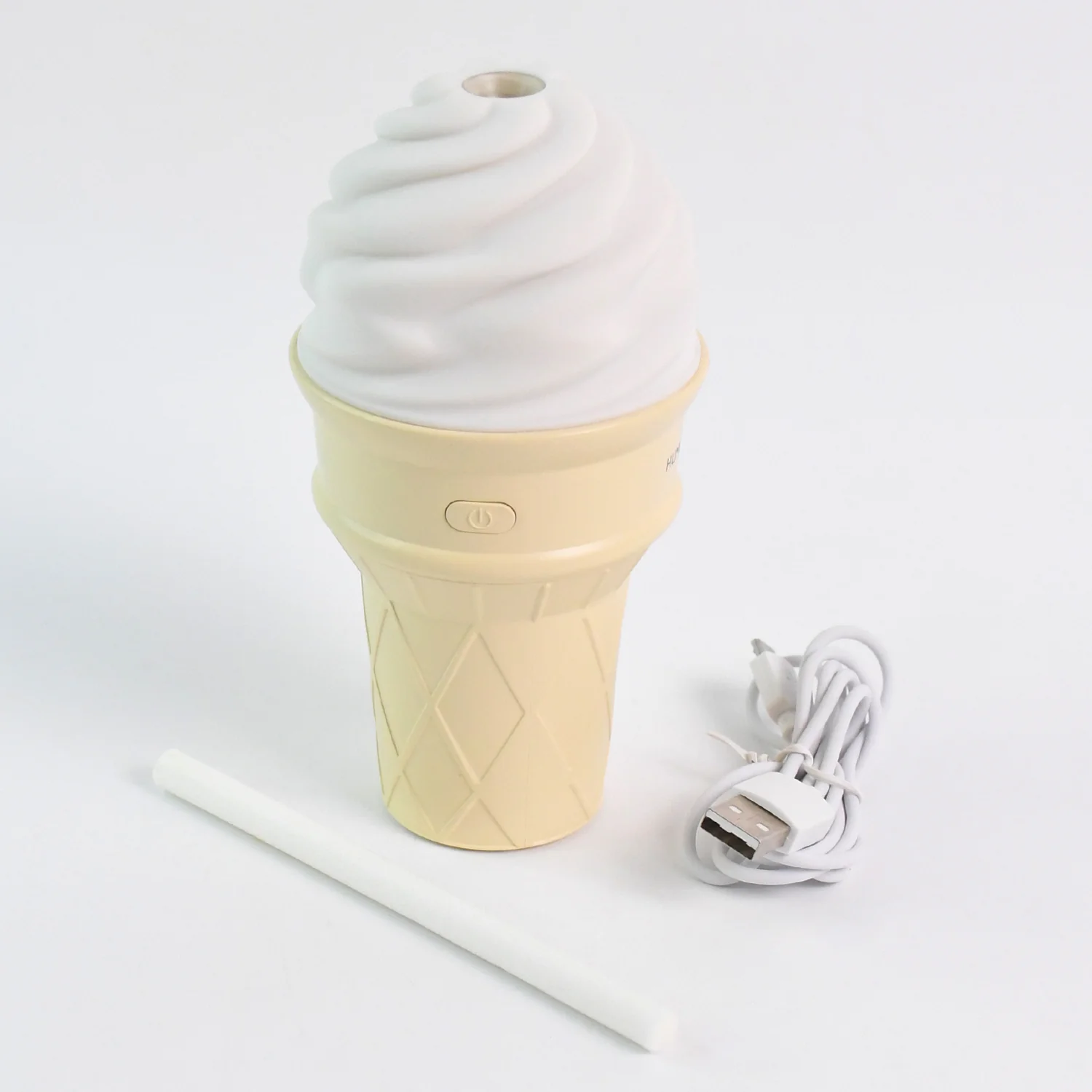 Ice Cream Cone Shape Air Freshener Humidifier (1Pc / Cream Color) - Image 5