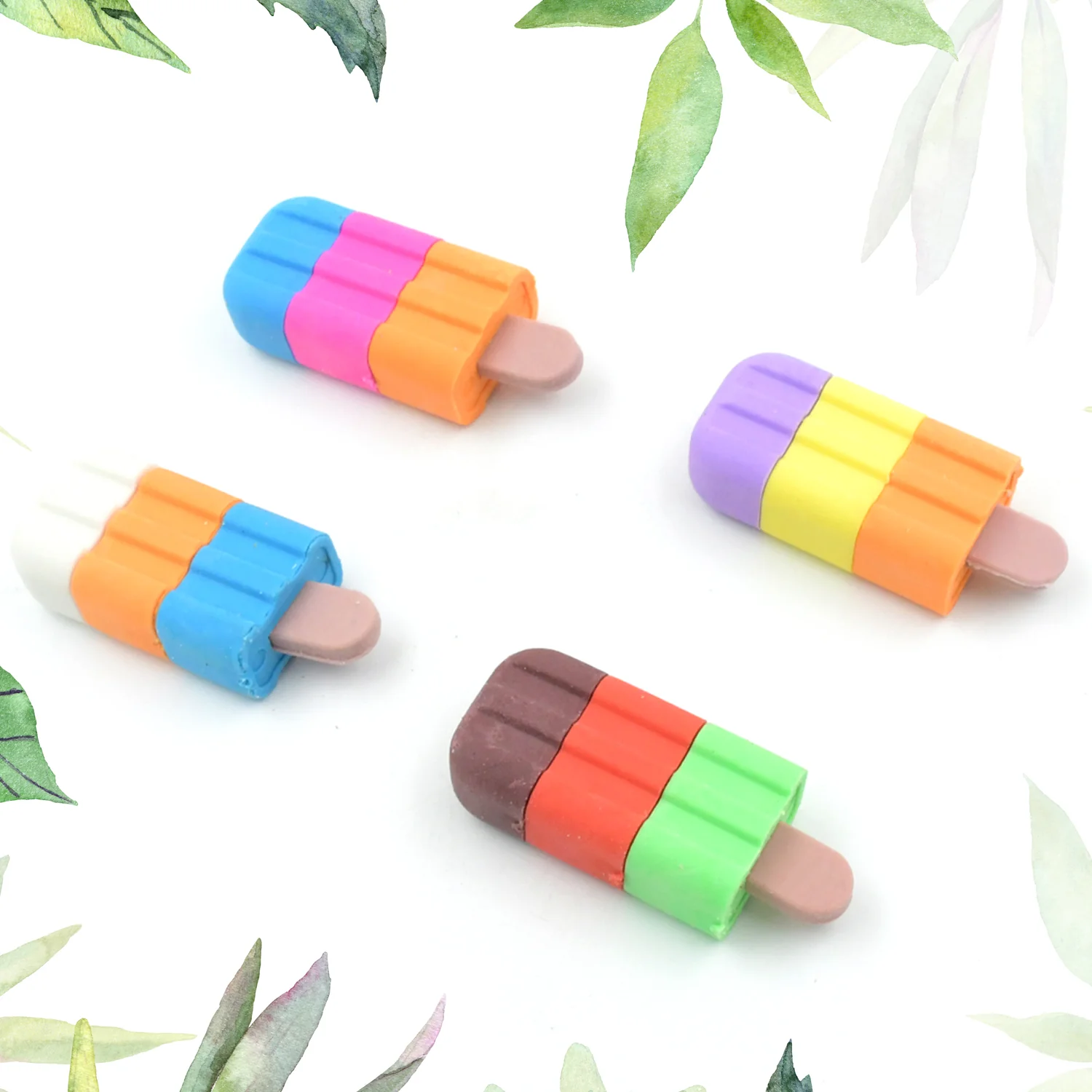 Ice cream Shape Eraser for Girls & Boys 3D Eraser for School B'Day Return Gift Ice Cream Theme Shape Erasers Pencils Set for Kids Educational Stationary kit, School Supplies (1 Set 4 Pc) - Image 3