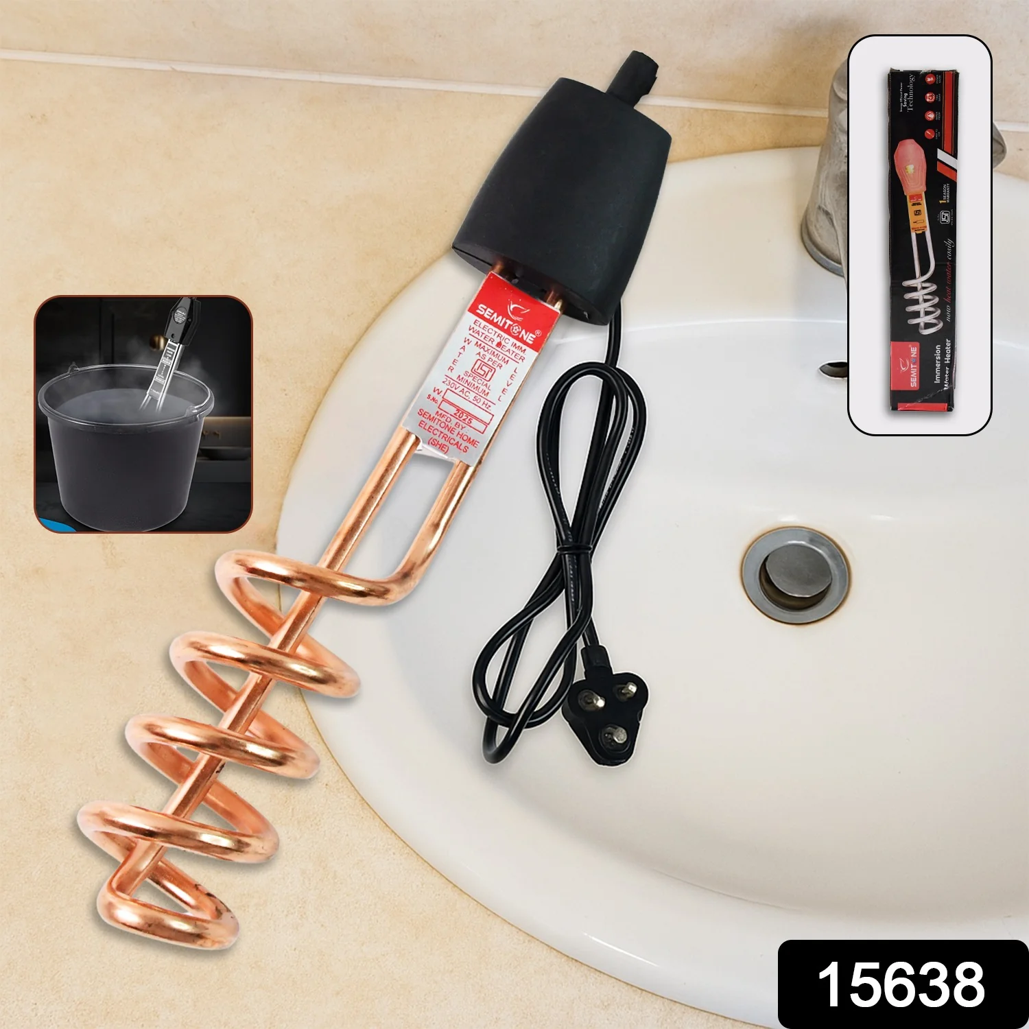 Immersion Water Heater Rod – High-Performance Copper Heating Element Shockproof - Image 2