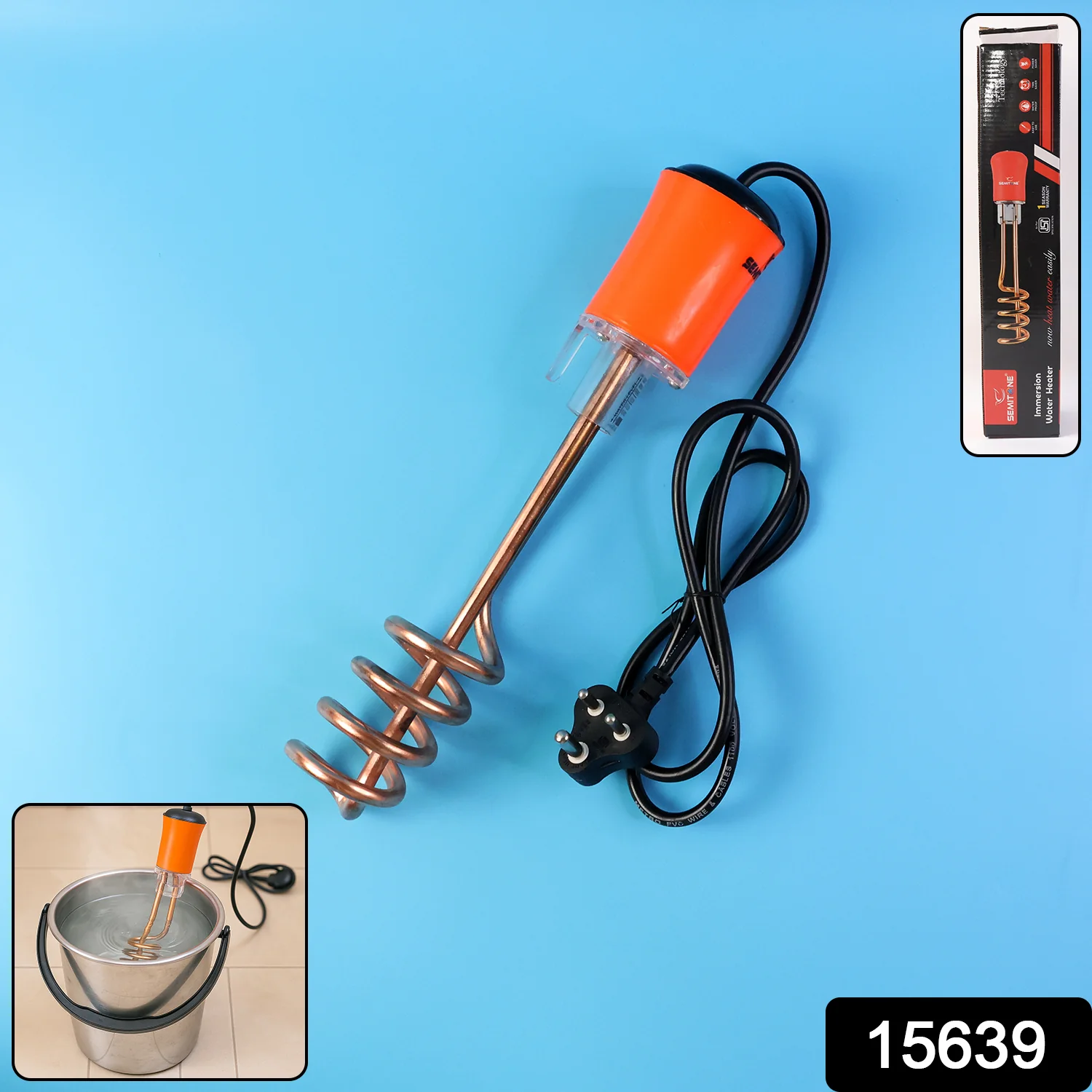 Immersion Water Heater Rod with Copper Heating Element - Image 2