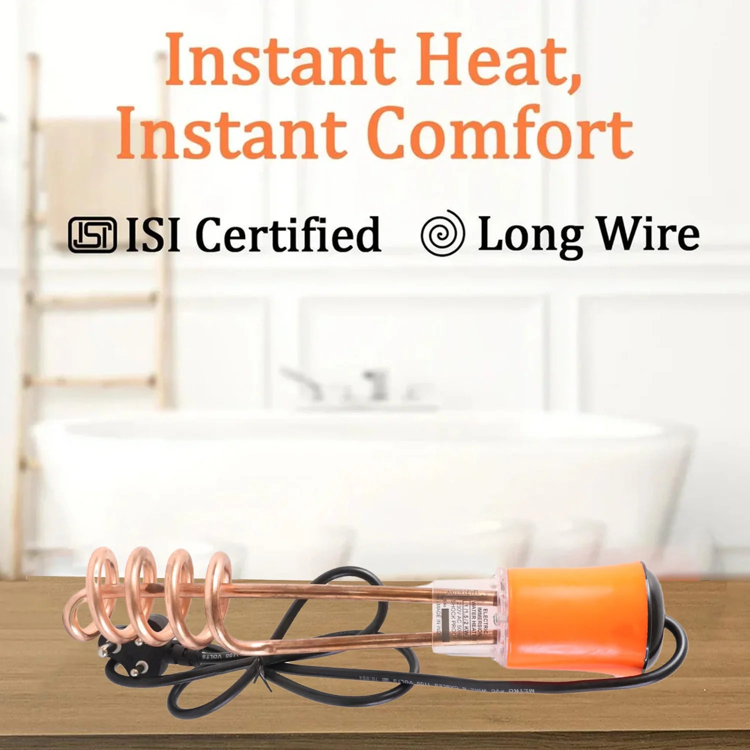 Immersion Water Heater Rod with Copper Heating Element - Image 8