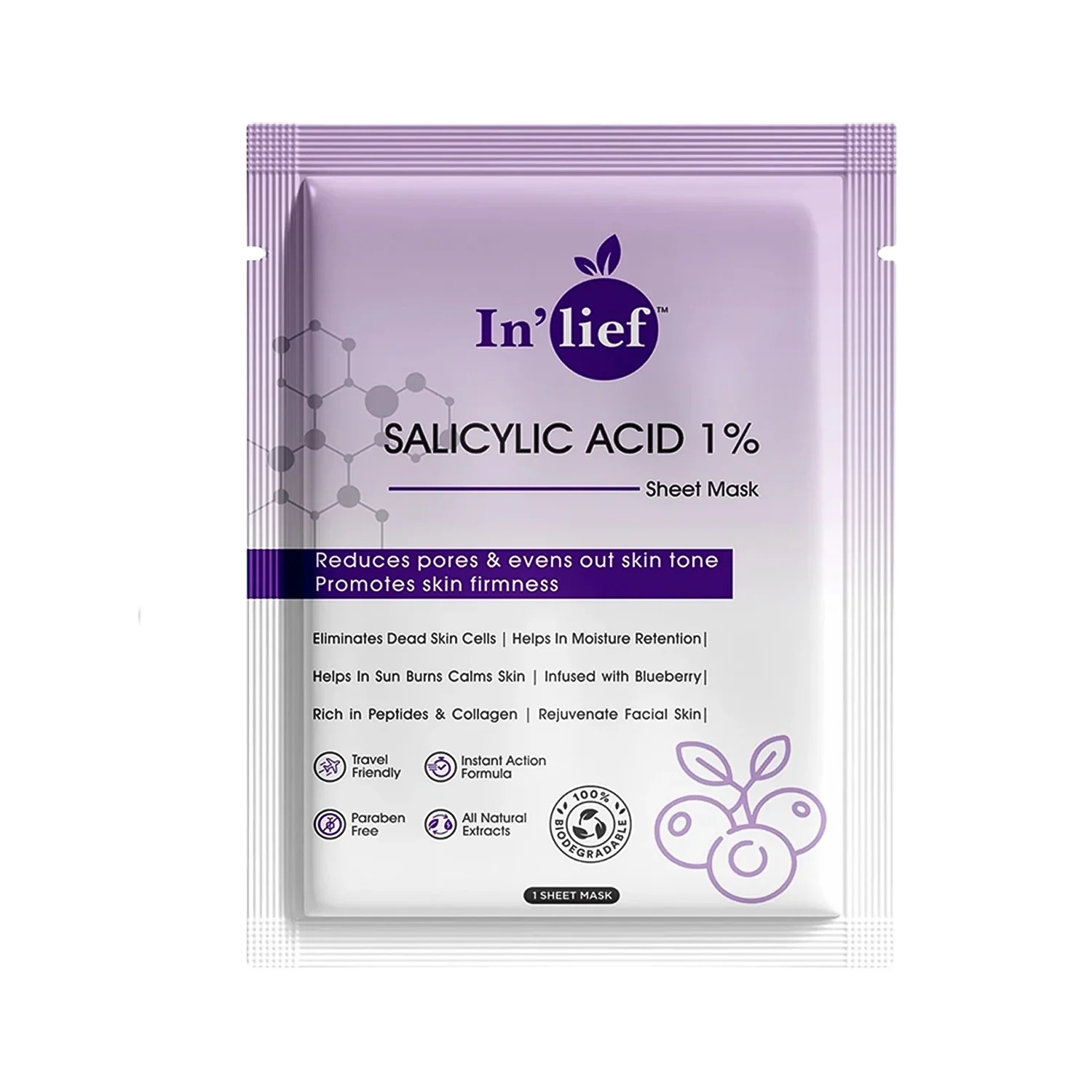 In’lief Salicylic Acid 1% Clarifying & Pore-Refining Facial Sheet Mask (1 Pc) - Image 5