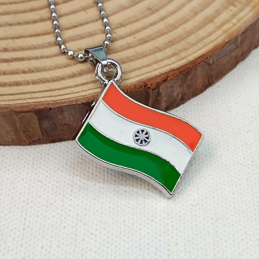 India Flag Chain Pendant For Men - Image 2