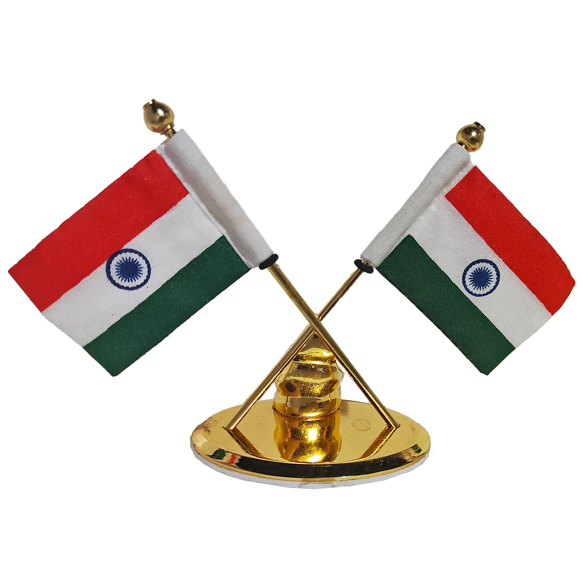 Indian Flag Desk Stand with National Emblem for Office and Home Decor - Image 5