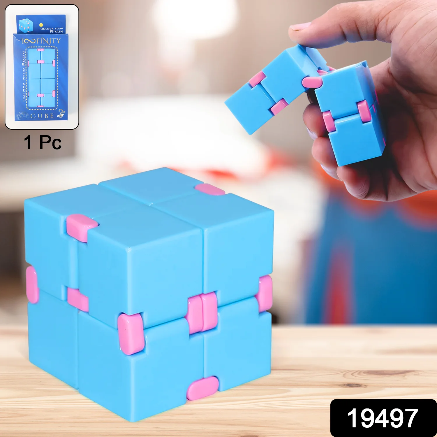 Infinity Cube Fidget Toy Stress Relief Hand Puzzle for Kids & Adults 1 Pc - Image 2