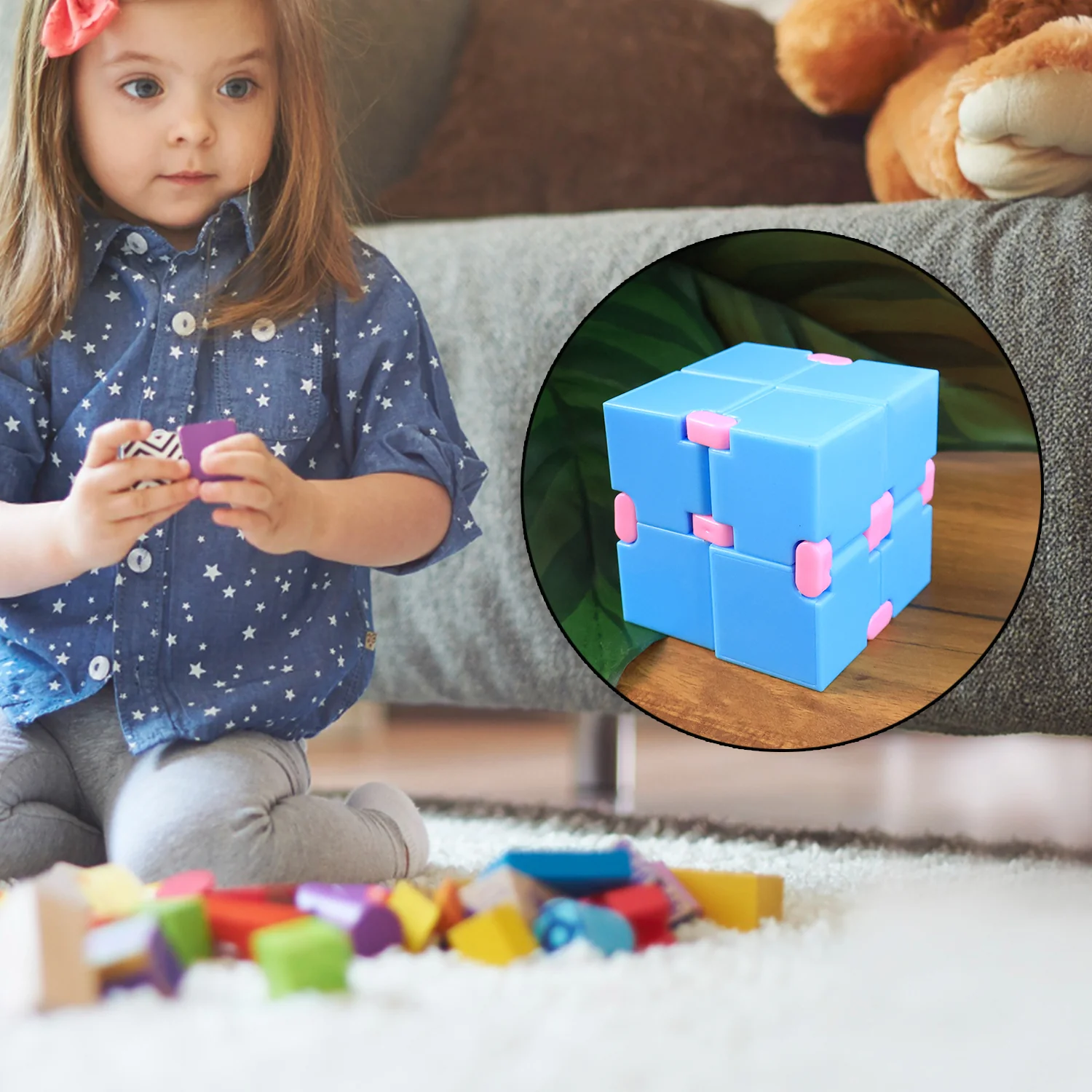 Infinity Cube Fidget Toy Stress Relief Hand Puzzle for Kids & Adults 1 Pc - Image 7