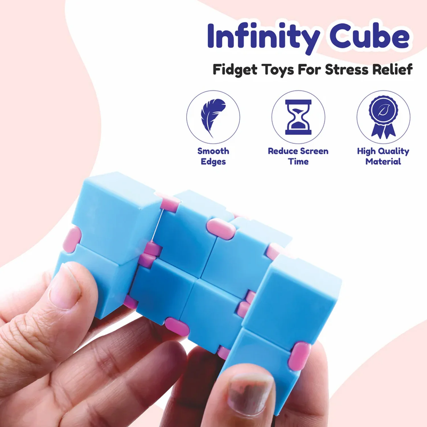 Infinity Cube Fidget Toy Stress Relief Hand Puzzle for Kids & Adults 1 Pc - Image 8