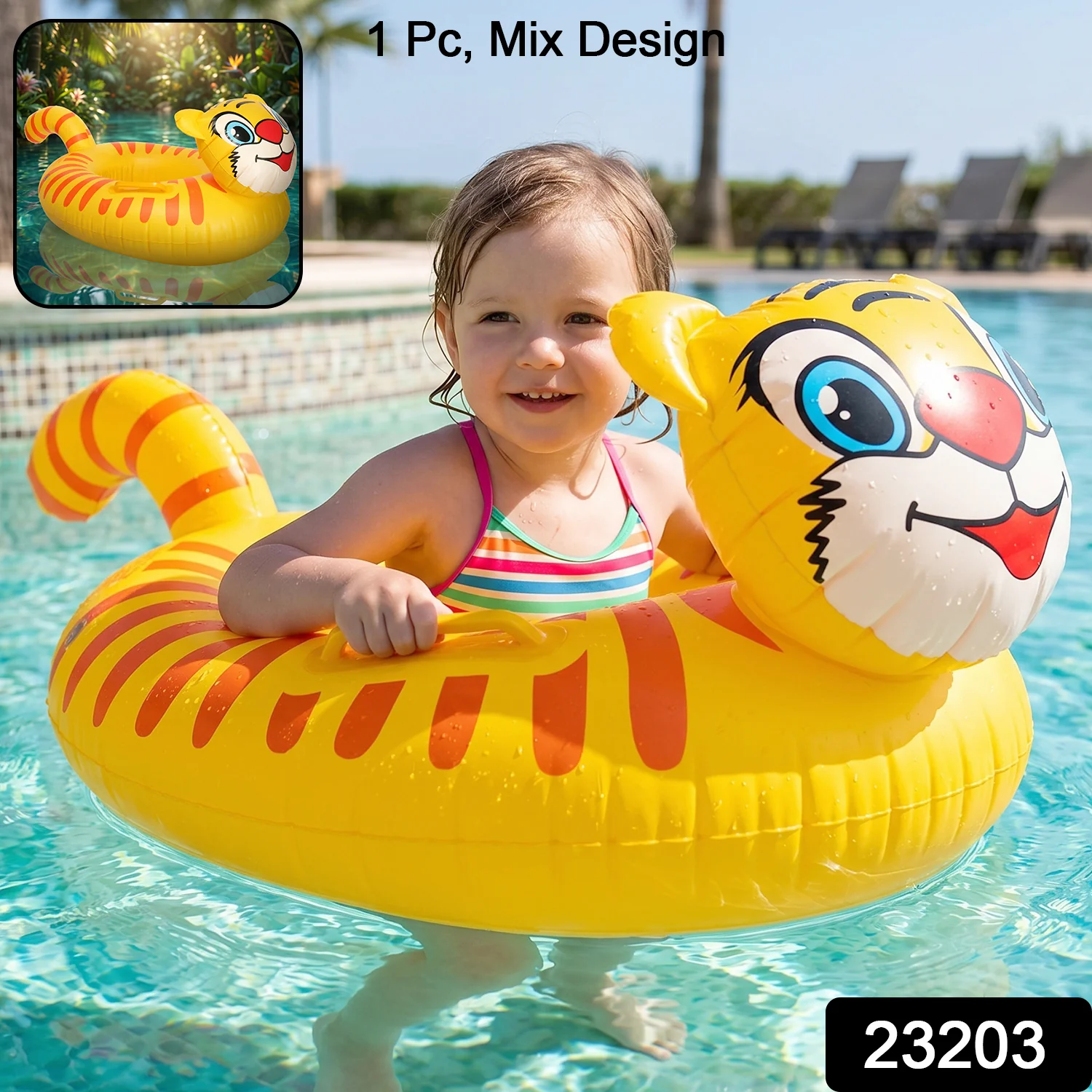 Inflatable Kids Swimming Ring Cartoon Animal Shape Swim Tube (1 Pc, Mix Design) - Image 2