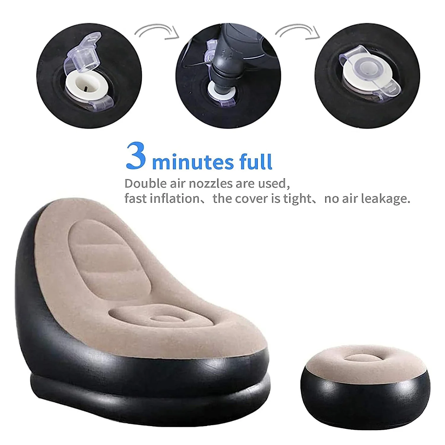Portable Indoor/Outdoor Air Sofa, couch & Pump - Image 7