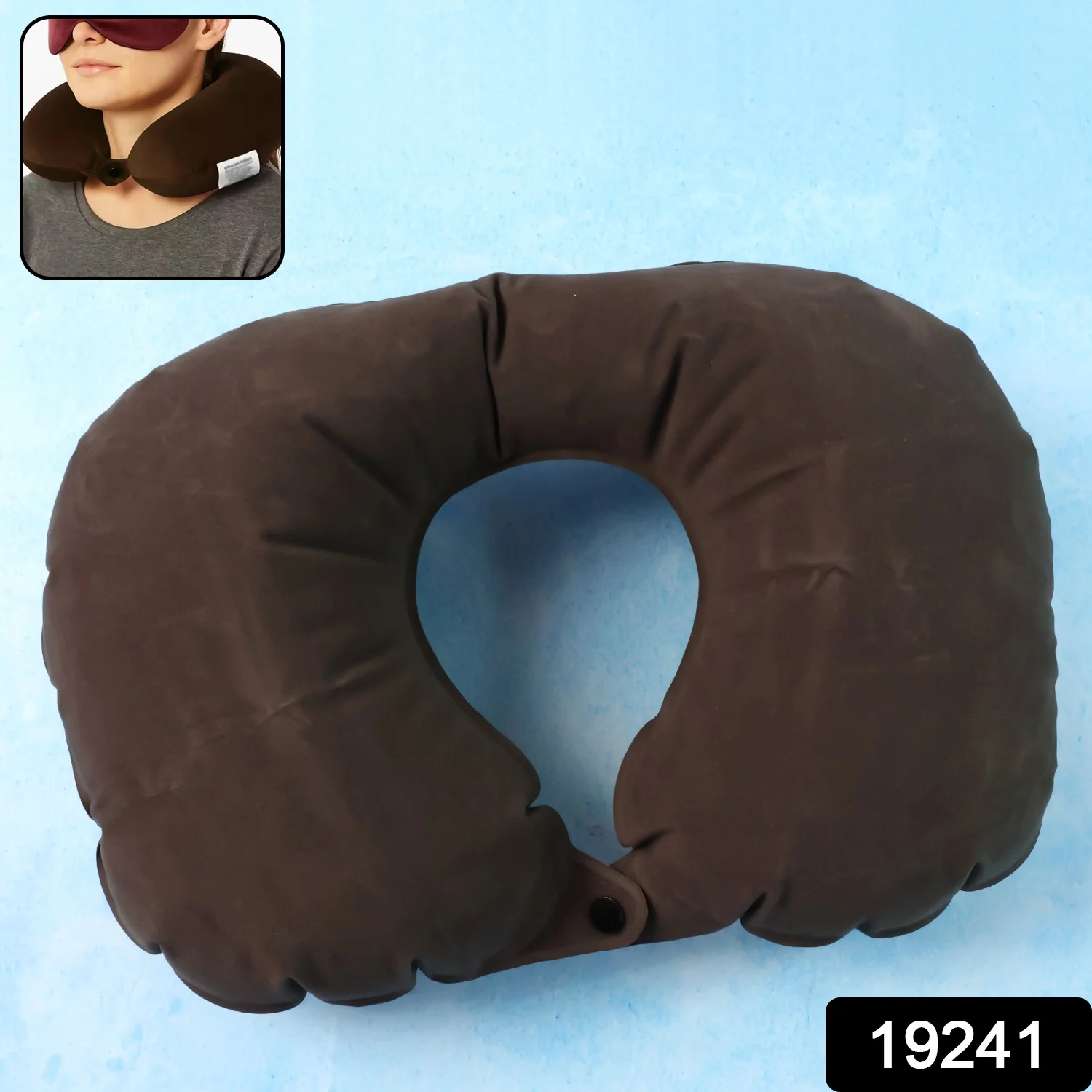 Inflatable U-Shaped Travel Neck Pillow (1 Pc) - Image 2