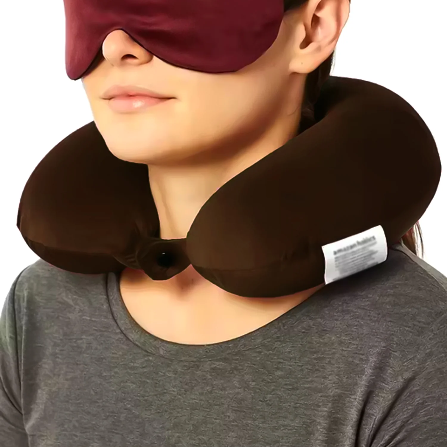 Inflatable U-Shaped Travel Neck Pillow (1 Pc) - Image 6