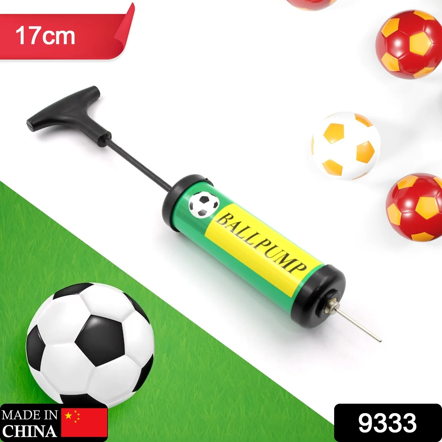 Inflator Air Ball Pump Soft Bouncing Ball Development Kids Toy (17 Cm) - Image 2