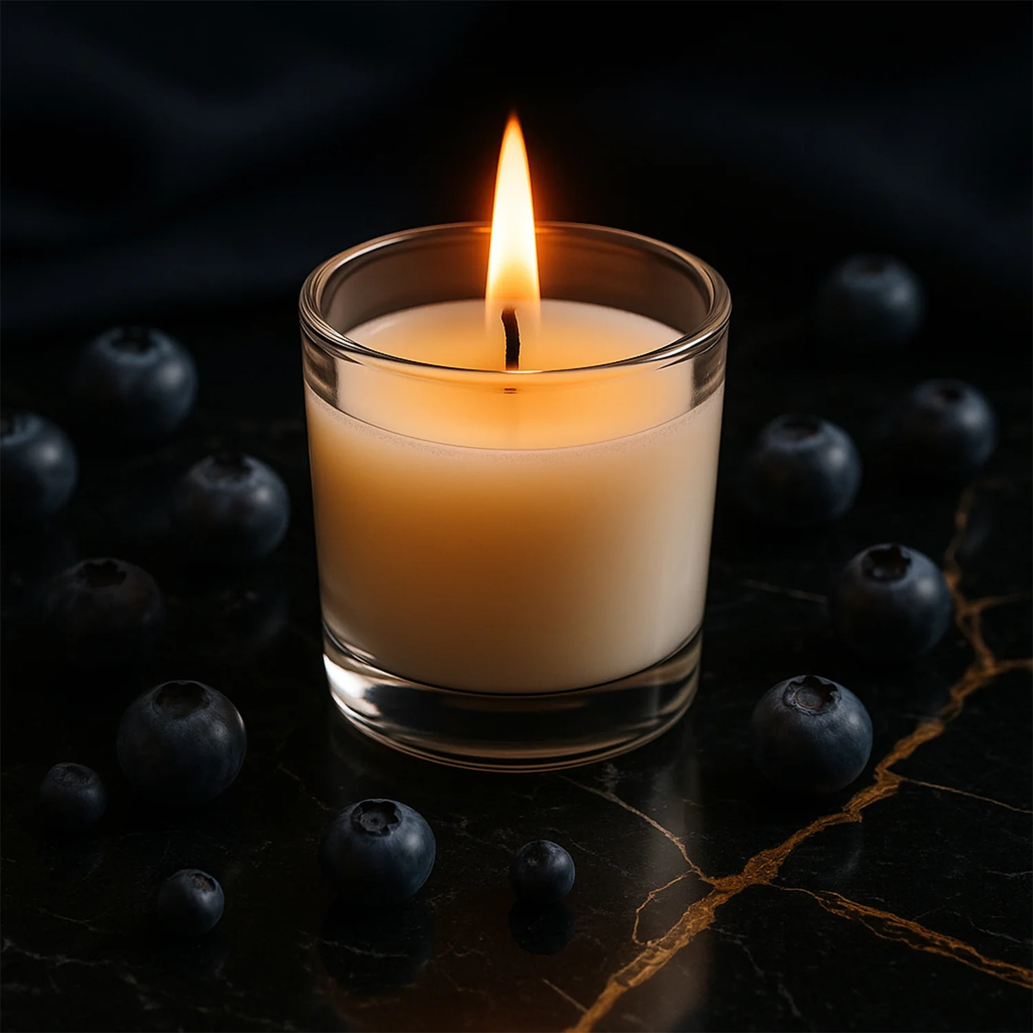 In'lief  Blueberry Soy-Blend Votive Candle Glass – 50 gm (1 Pc) - Image 6