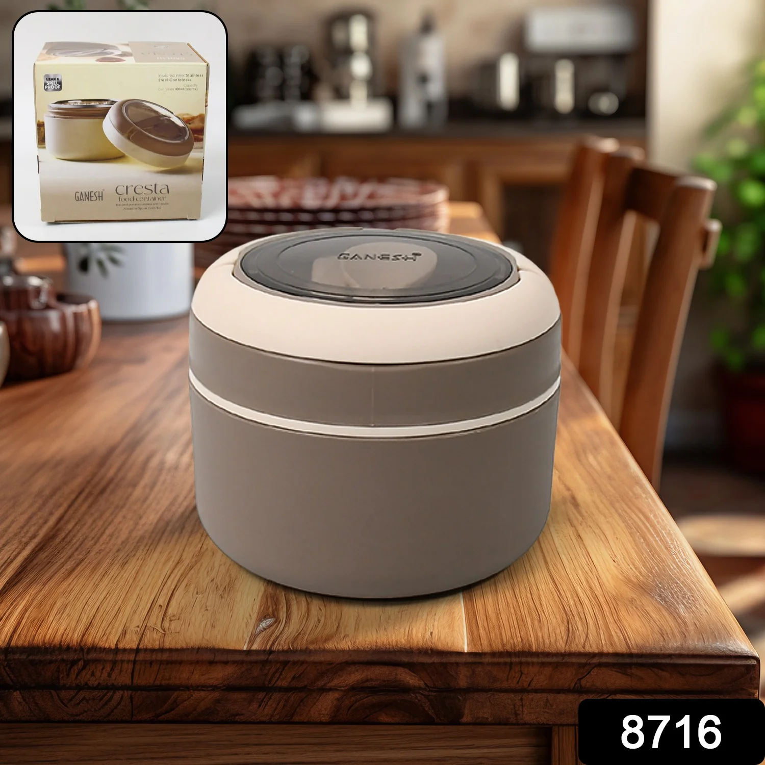 Cresta Food Insulated Airtight Leak-Proof Lunch Box with Spoon - Image 2