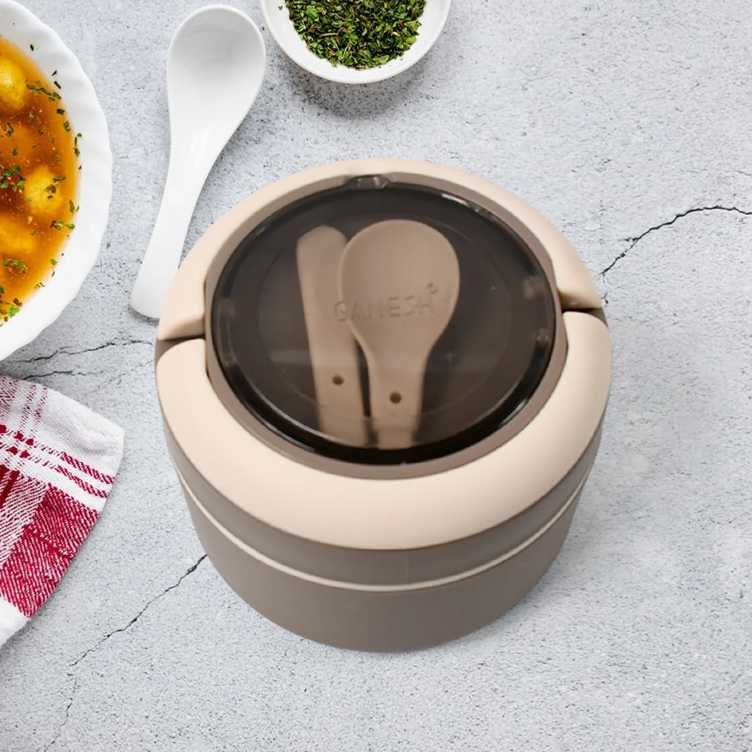 Cresta Food Insulated Airtight Leak-Proof Lunch Box with Spoon - Image 3