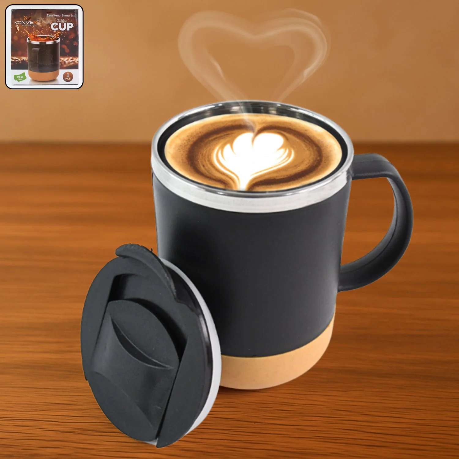 Customize Insulated Coffee Mug with Spill-Proof Lid (Approx 350ML & 1 Pc) - Image 8