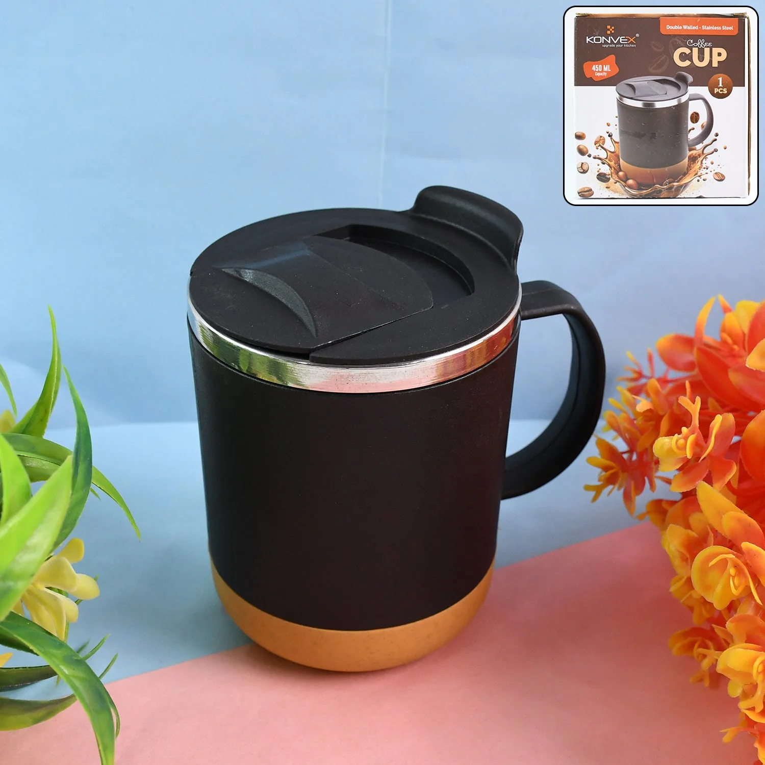 Customize Insulated Coffee Mug with Spill-Proof Lid (Approx 450ML & 1 Pc) - Image 8