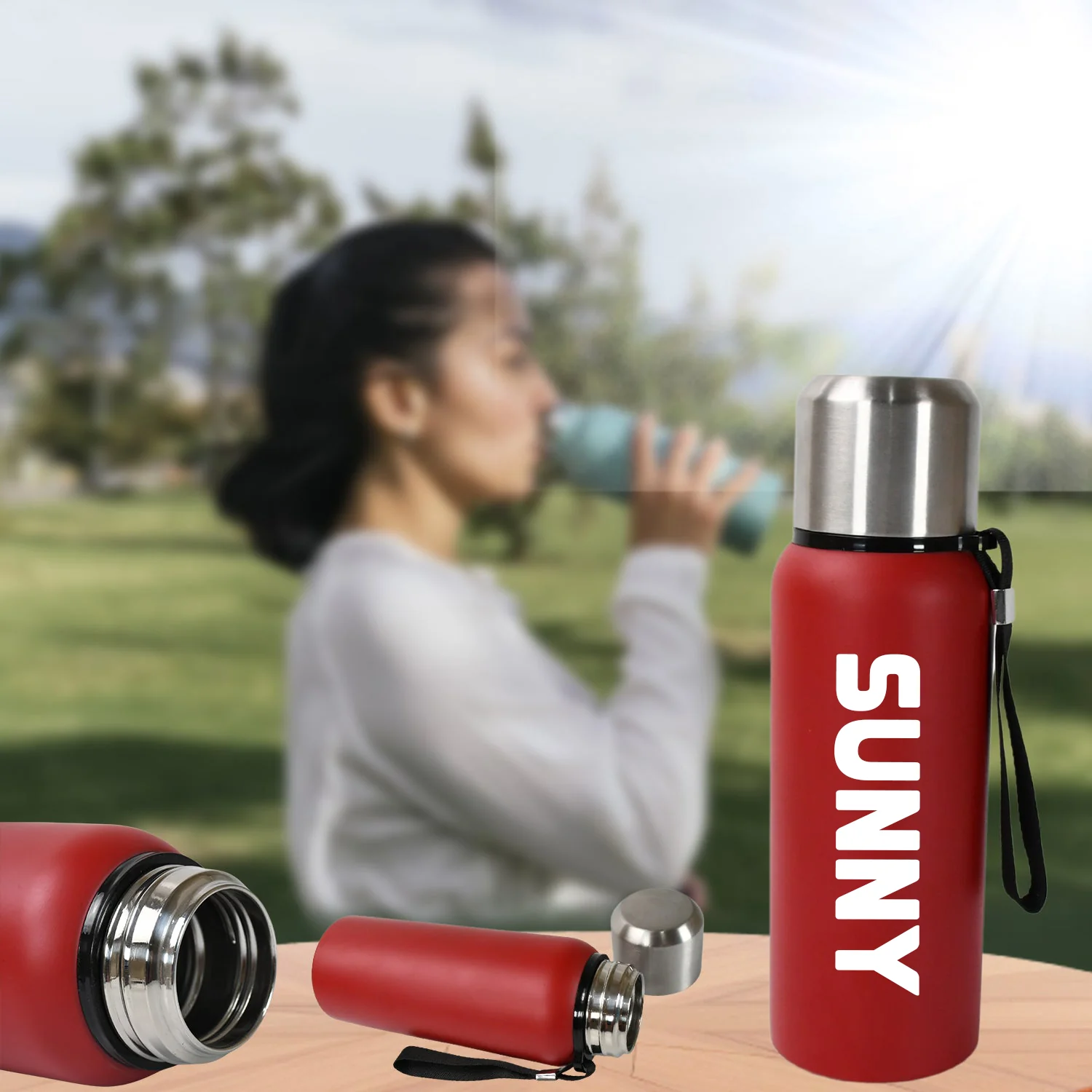 Customize Stainless Steel Water Bottle, Fridge Water Bottle, Stainless Steel Water Bottle Leak Proof, Rust Proof, Cold & Hot Thermos steel Bottle| Leak Proof | Office Bottle | Gym | Home | Kitchen | Hiking | Trekking | Travel Bottle (Approx 600ML) - Image 6