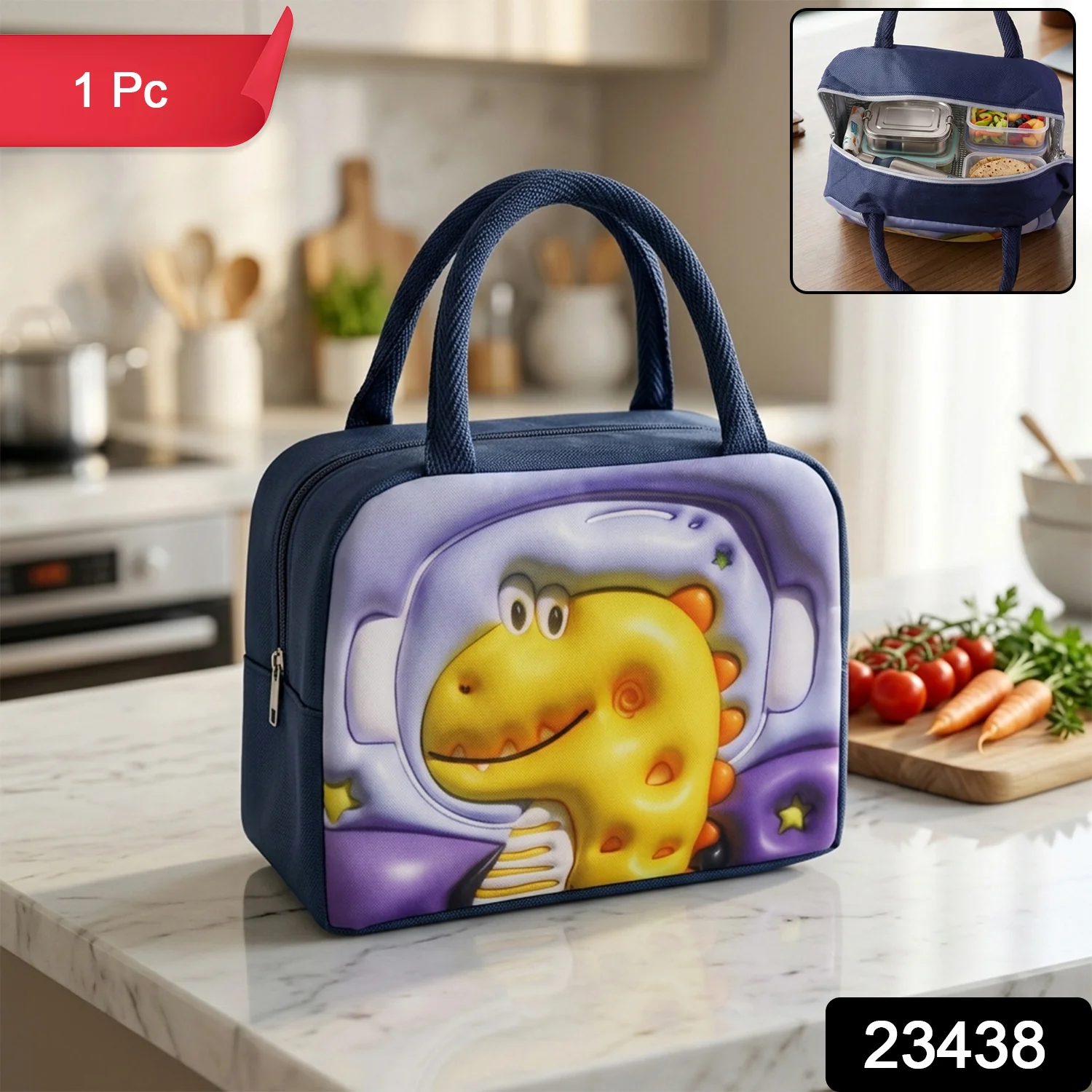Insulated Lunch Bag for Kids, 1 Pc for School, Picnic, and Travel - Image 2