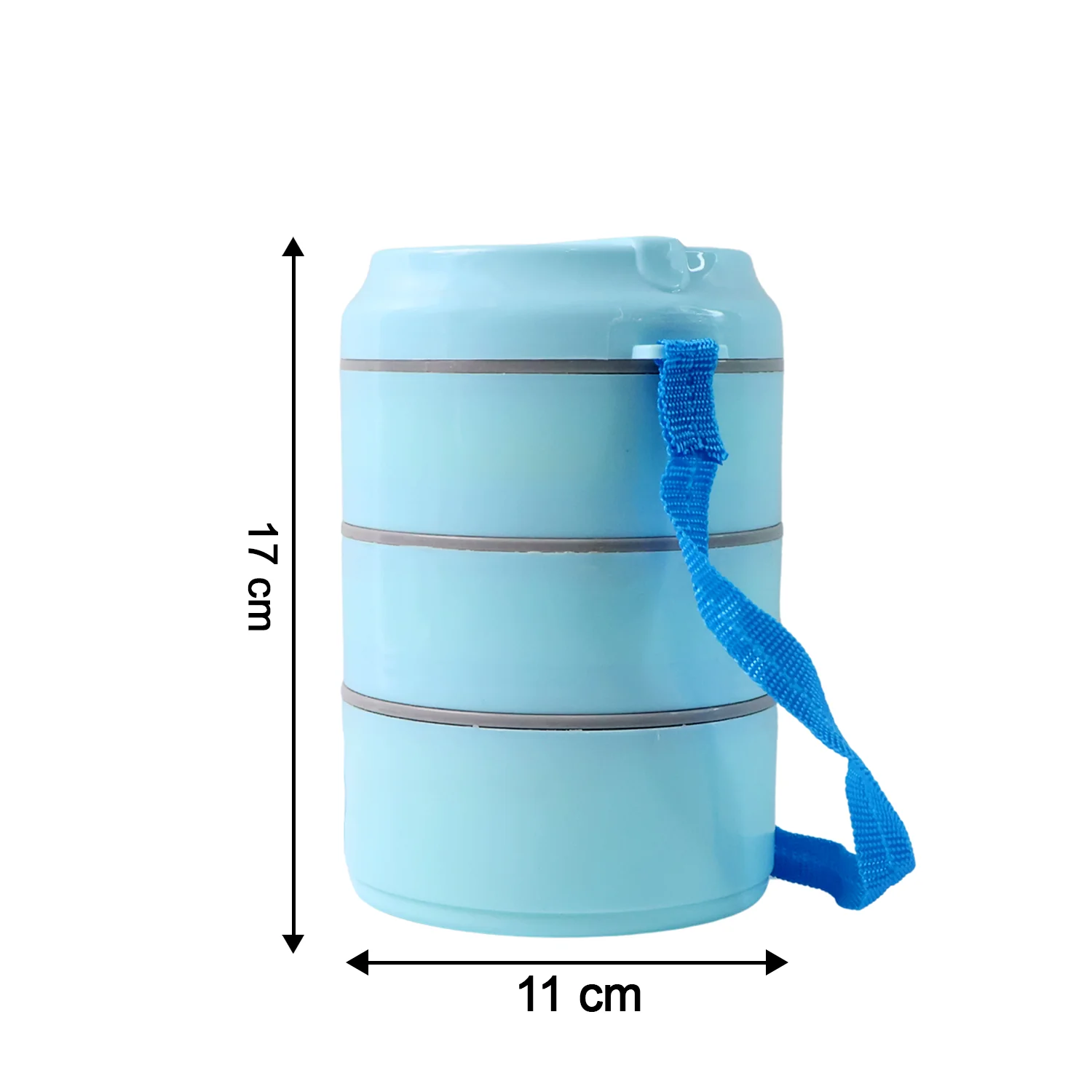 3 Layer Insulated Lunch Box Set with Handle & Strap - (Set) - Image 4