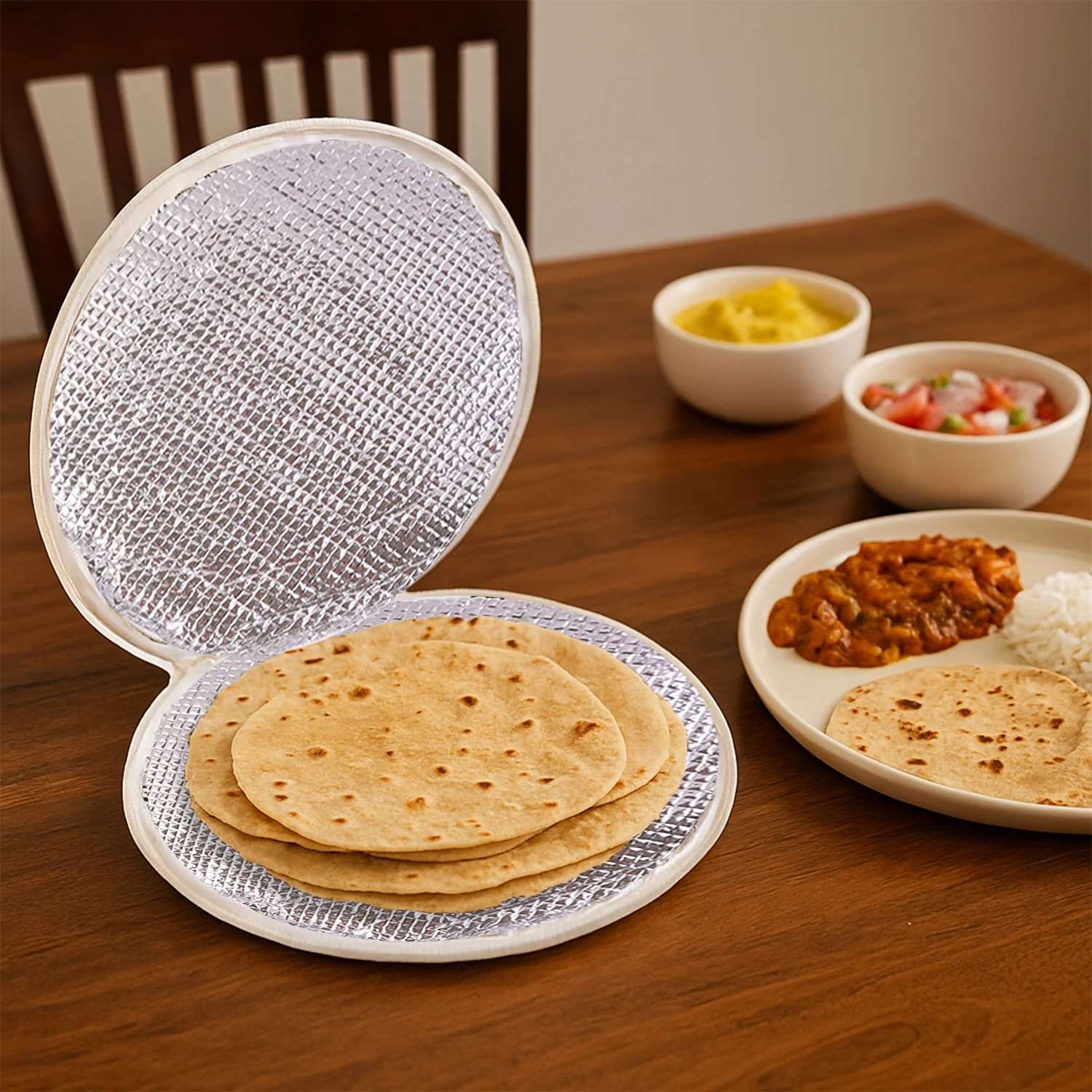 Insulated Roti Cover (23 x 23 Cm / 1 Pc) - Image 7