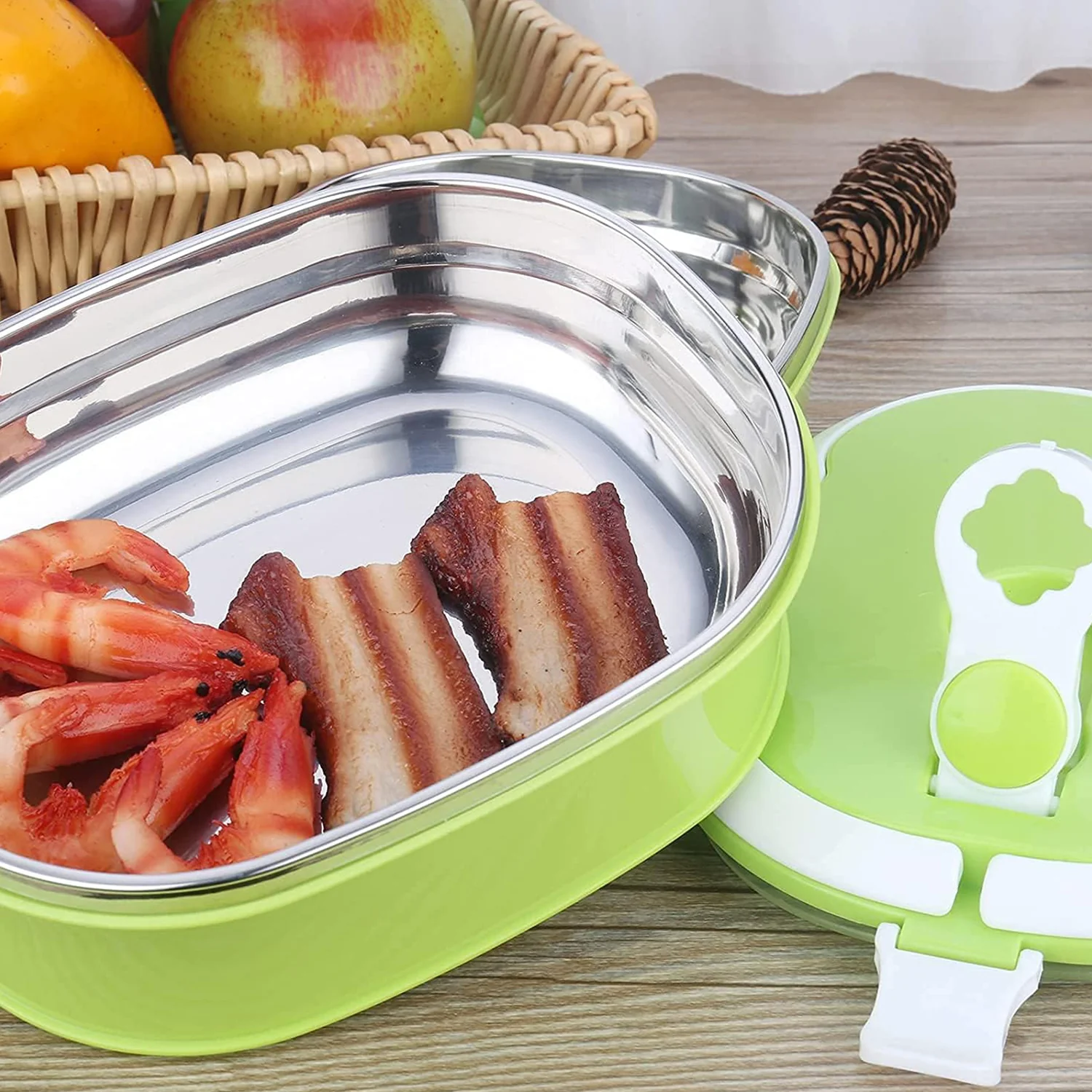Lunch Box 900/1800ml Stainless Steel Kitchen Insulated Thermal Lunch Box - Image 5