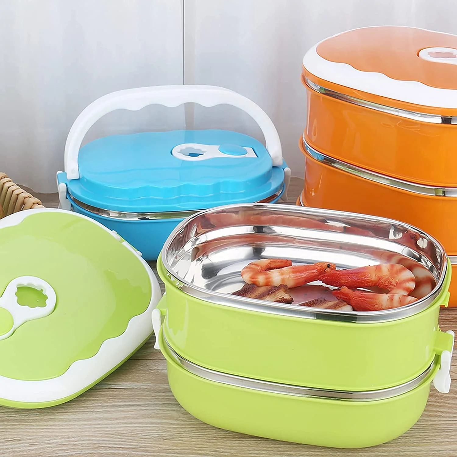 Lunch Box 900/1800ml Stainless Steel Kitchen Insulated Thermal Lunch Box - Image 6