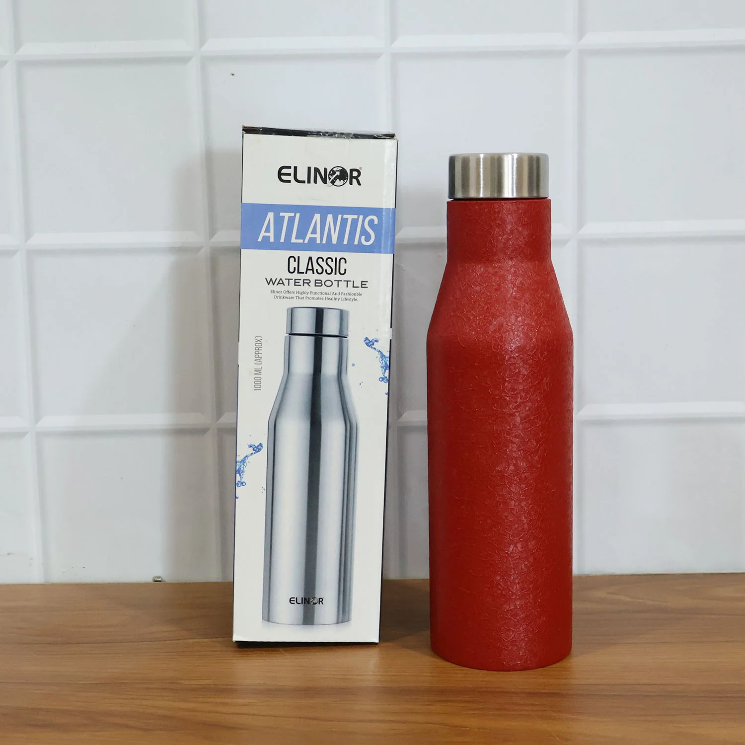 Stainless Steel Water Bottle Red Color (1000 ml, 1 Pc) - Image 8