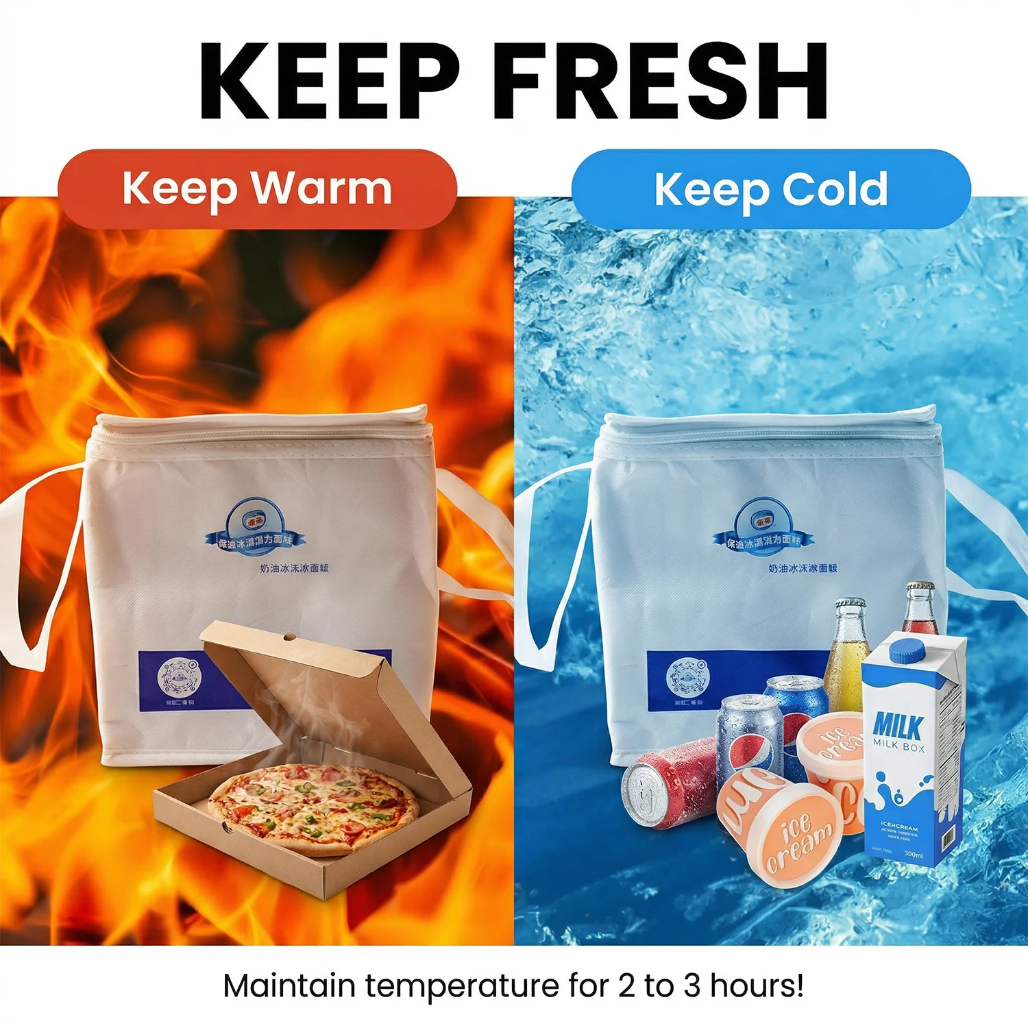 Insulated Thermal Lunch Bag (1 Pc, 23x20 Cm) - Image 5