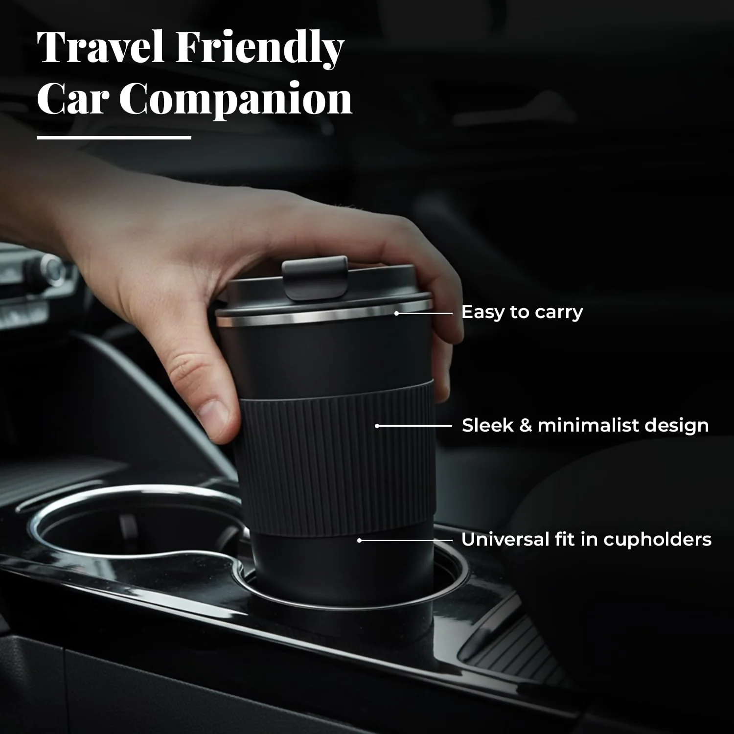 Insulated Travel Coffee Mug with Leakproof Lid and Grip Sleeve 1 Pc - Image 2